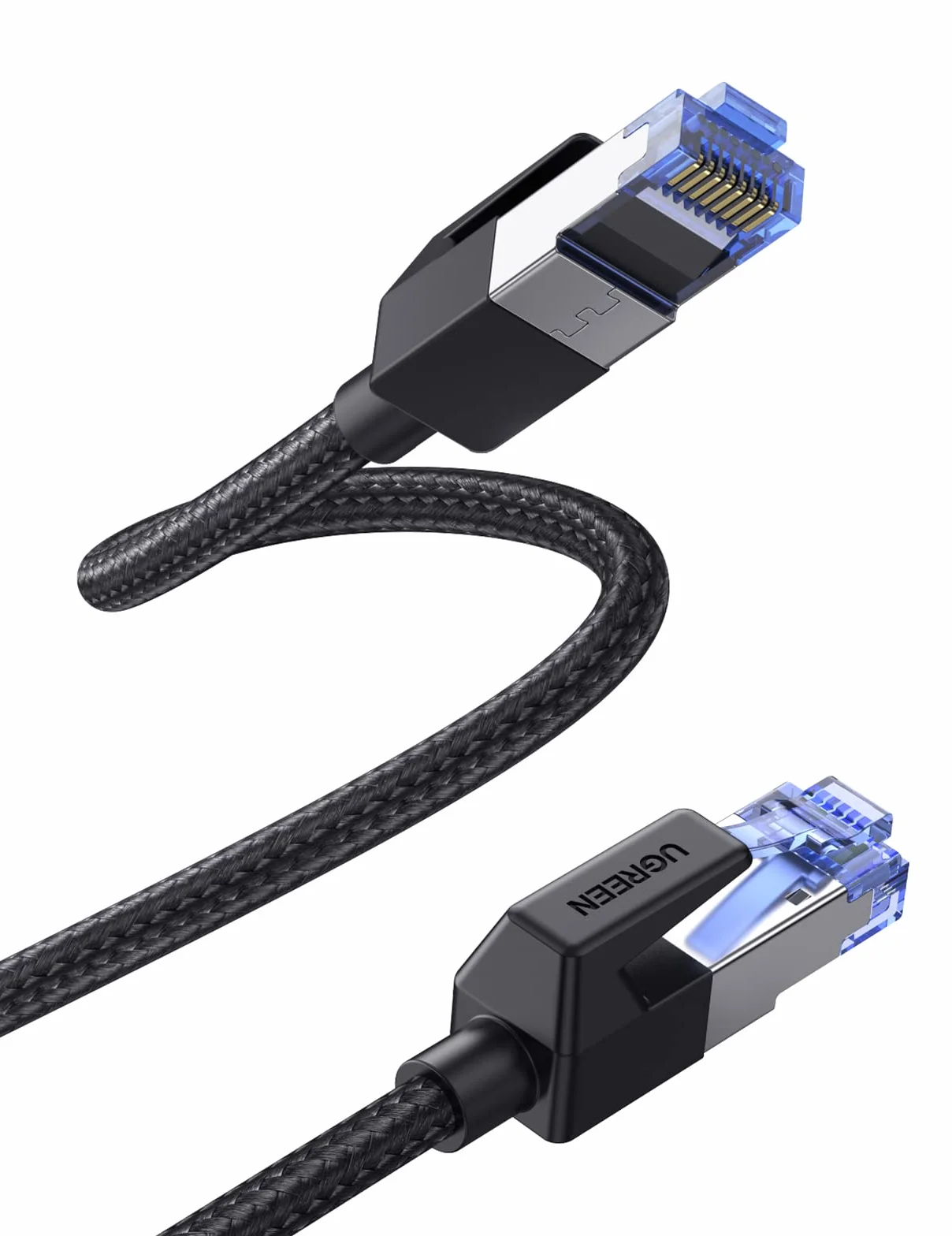 UGREEN Cavo Ethernet Cat 8 RJ45 40Gbps 2000MHz Nylon 1M per Gaming PS5 PS4 Xbox TV Router