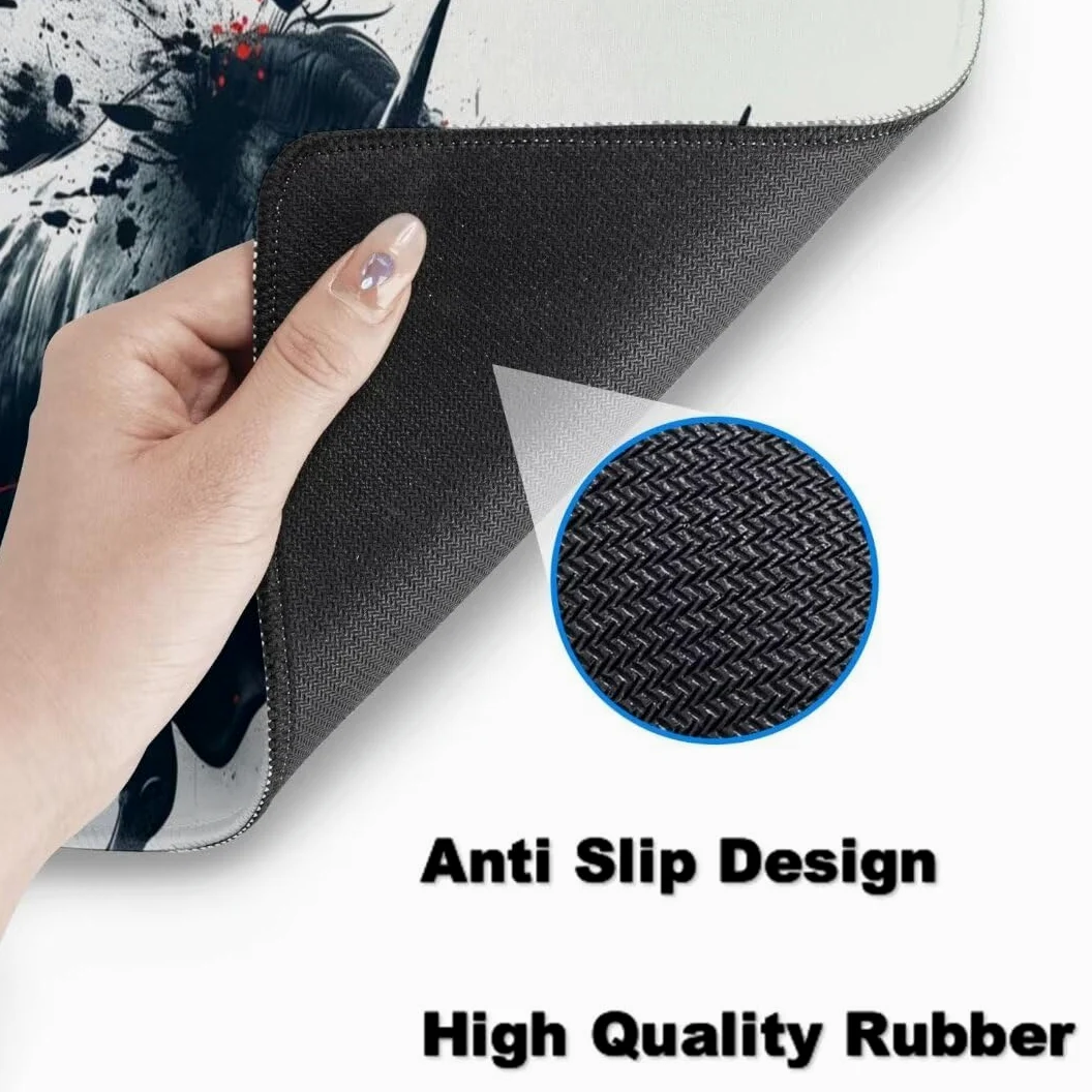 Tappetino Mouse Oscurità Tappetino Mouse XXL 1600 x 800 mm, Mucca Tappetino Scrivania con Base In Gomma Antiscivolo, Tappetino Mouse Gaming Impermeabile Mouse Pad, Maggiore Precisione e Velocità qw688