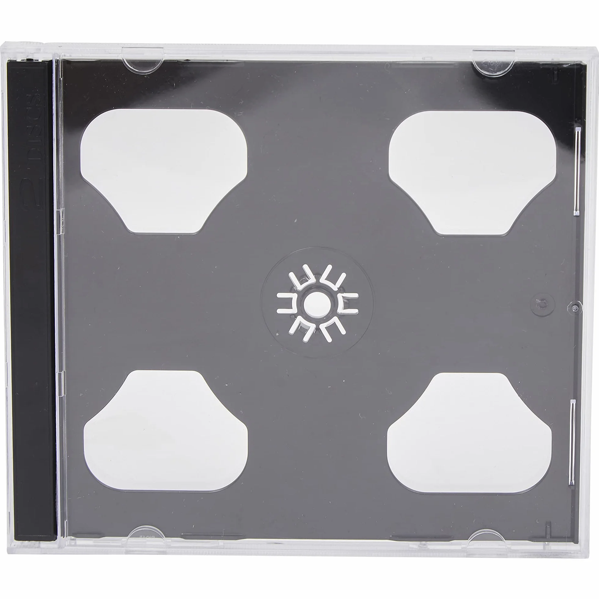 Dragon Trading® - Custodia Jewel Case doppia per CD/DVD, da 10,4 mm di spessore, con scomparto interno di colore nero che può contenere 2 dischi (confezione da 10 pezzi).