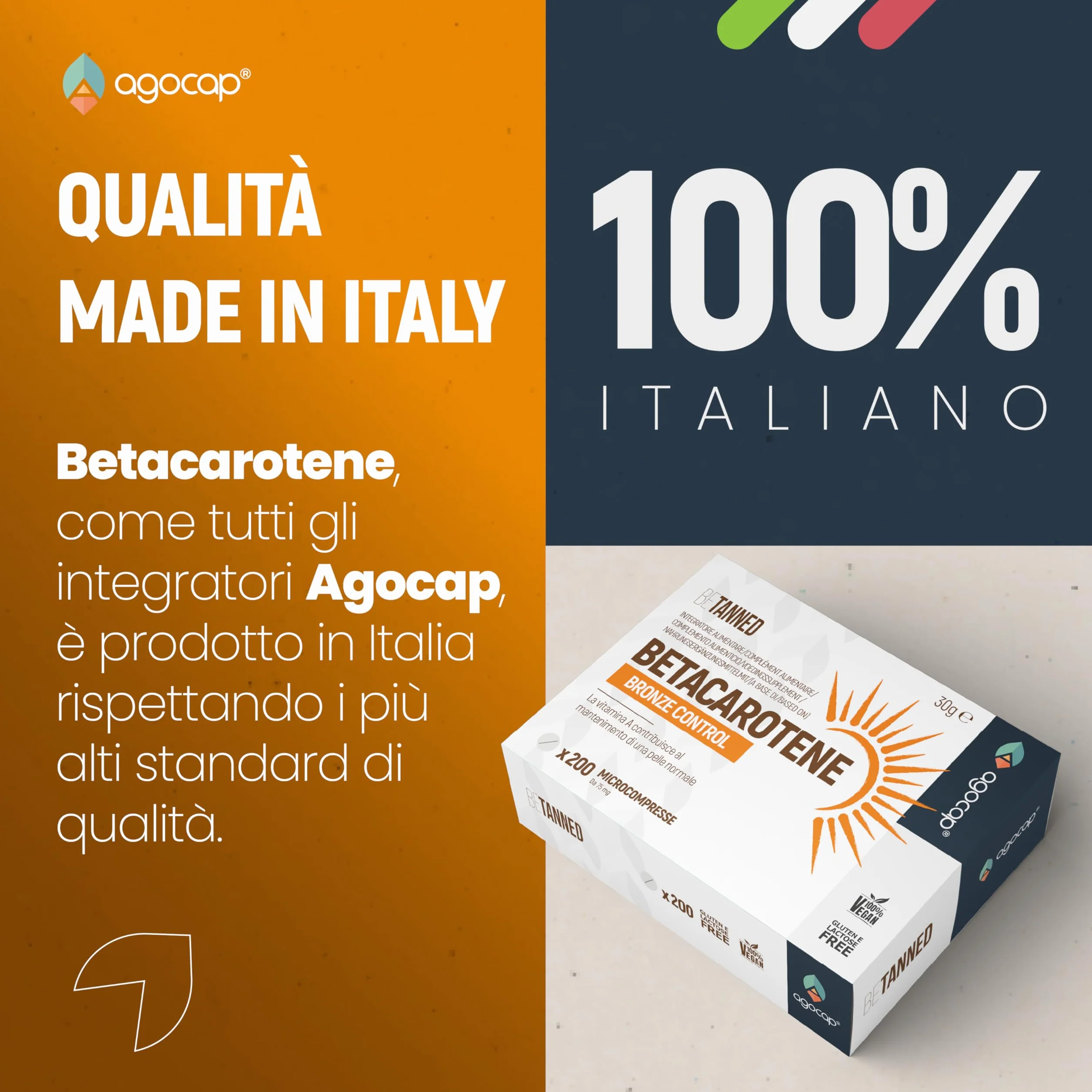 Betacarotene per Abbronzatura FORTE 200 cpr Integratore con Vitamina A e Melanina