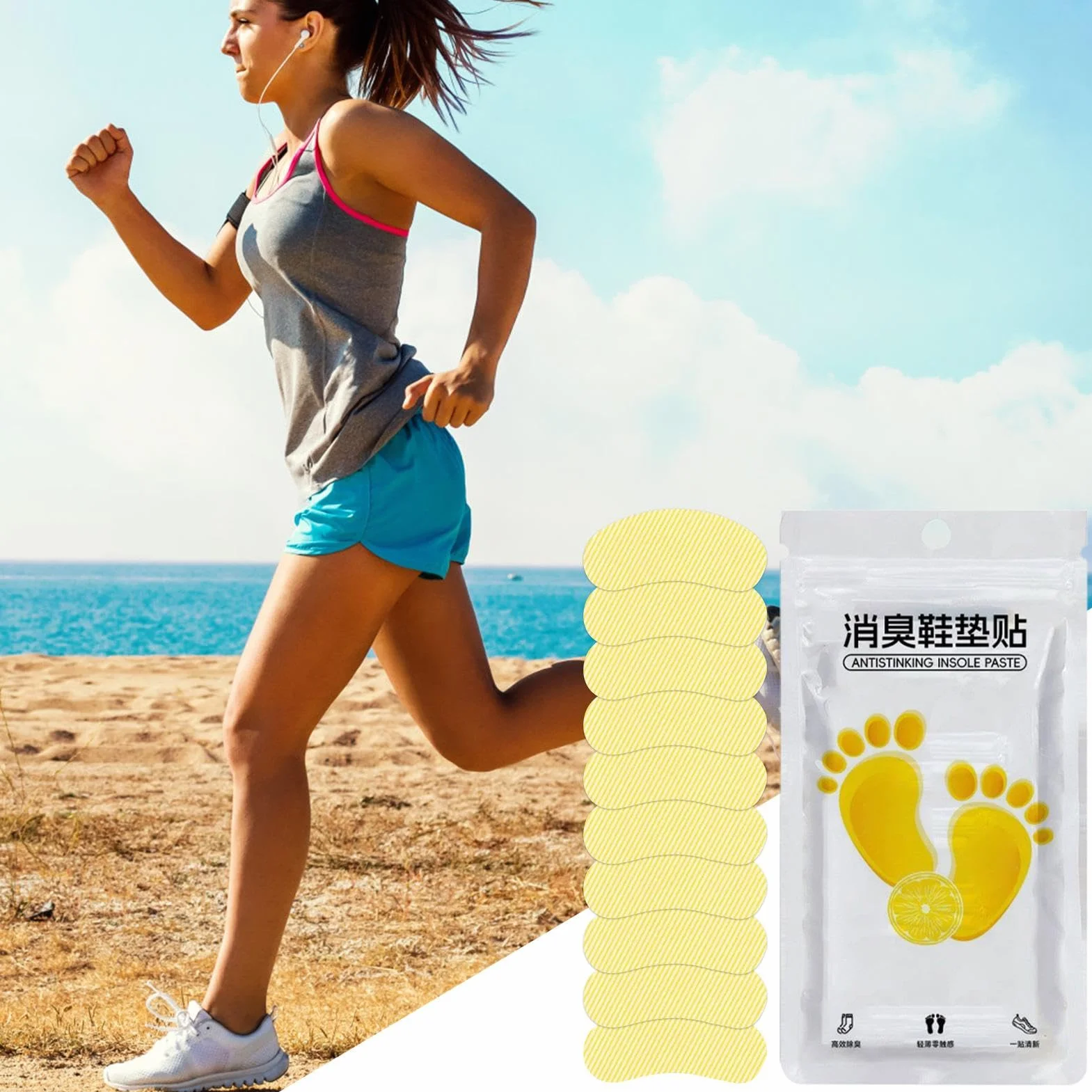 Insist Adesivo anti-odore deodorizzazione per scarpe da ginnastica patch rimozione odori lunga durata