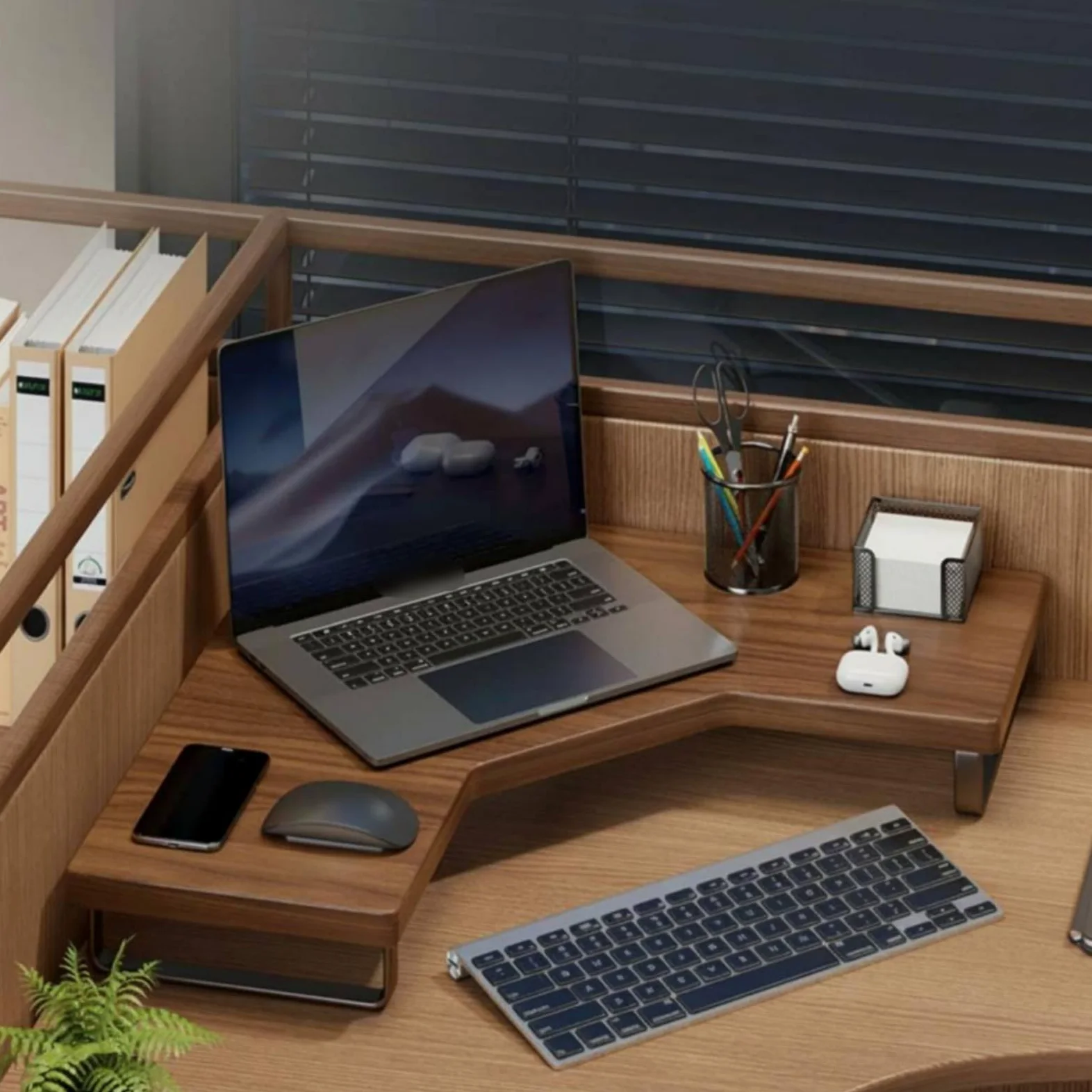 Supporto Desktop Rialzo Schermo Base Pc Scrivania Mensola Legno E Ferro Ergonomico con Spazio per Tastiera E Mouse Adatto per Ufficio Domestico , color to 2 , Standard