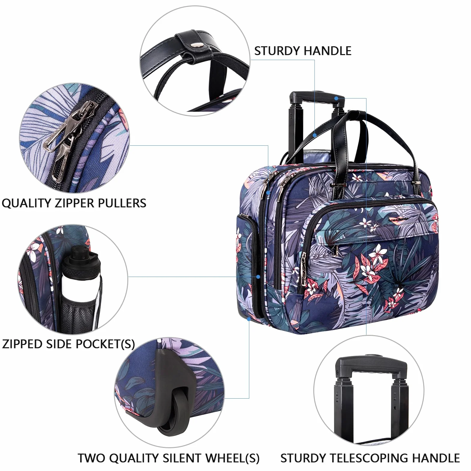 VANKEAN Borsa per computer portatile da donna e uomo, valigetta arrotolabile per laptop fino a 15,6 pollici