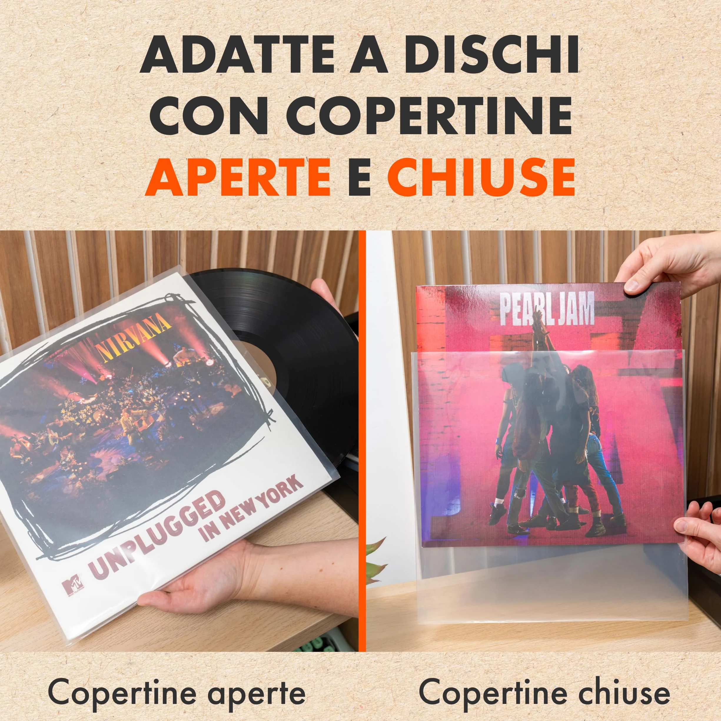 SPINCARE 100x Custodie Esterne 12 Pollici con Protezione UV per Dischi in Vinile Density Custodia Protettiva per LP Singoli e Doppi Album | Polietilene Resistente per archiviazione e conservazione
