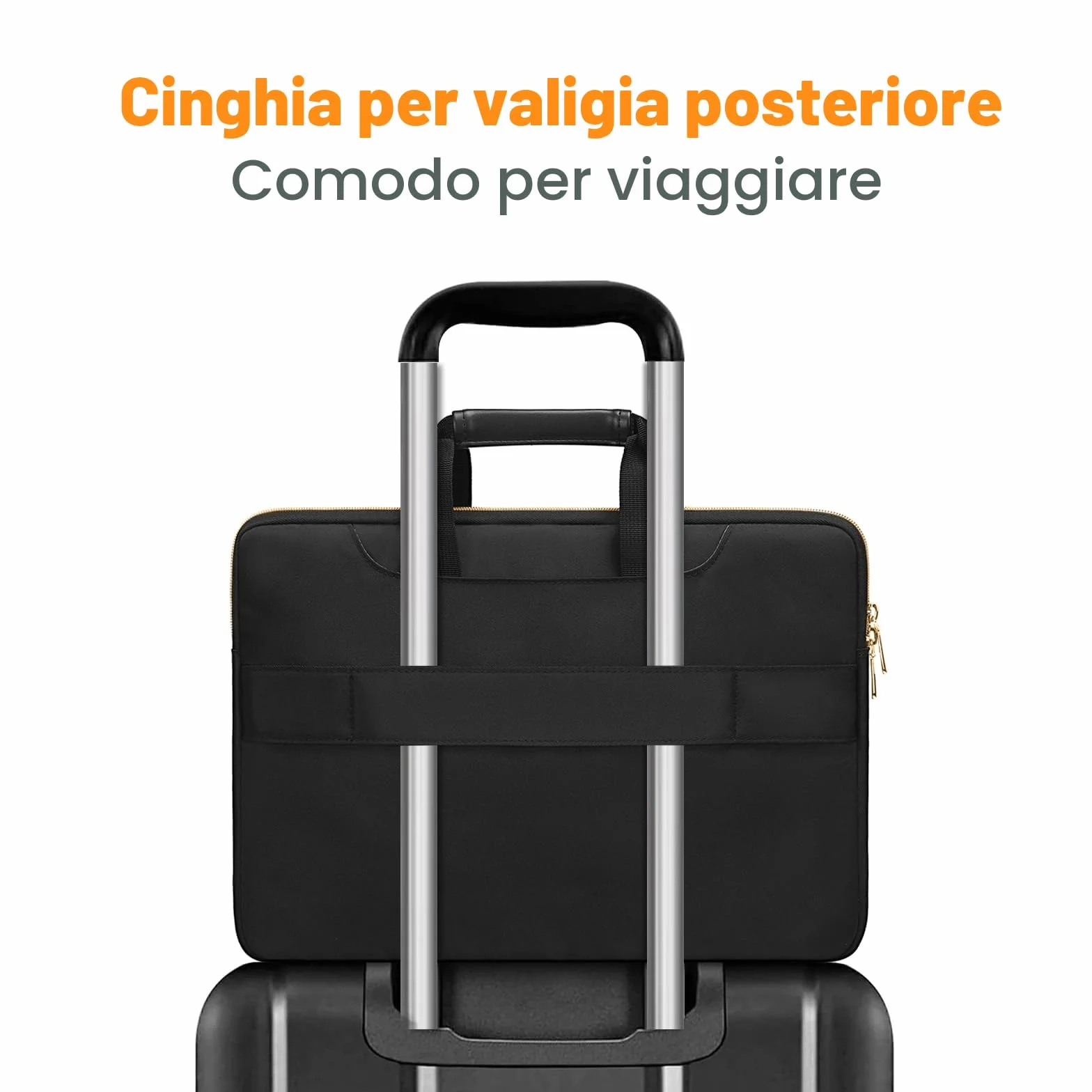 MOSISO 16 Pollici Borsa Tracolla Laptop,15-15,6 Pollici Custodia PC Compatibile con MacBook Pro 16/Air 15,HP,Dell,Lenovo,Asus,Borse Messenger Front Invertito Trapezio Quilted Tasca&Belt,Nero