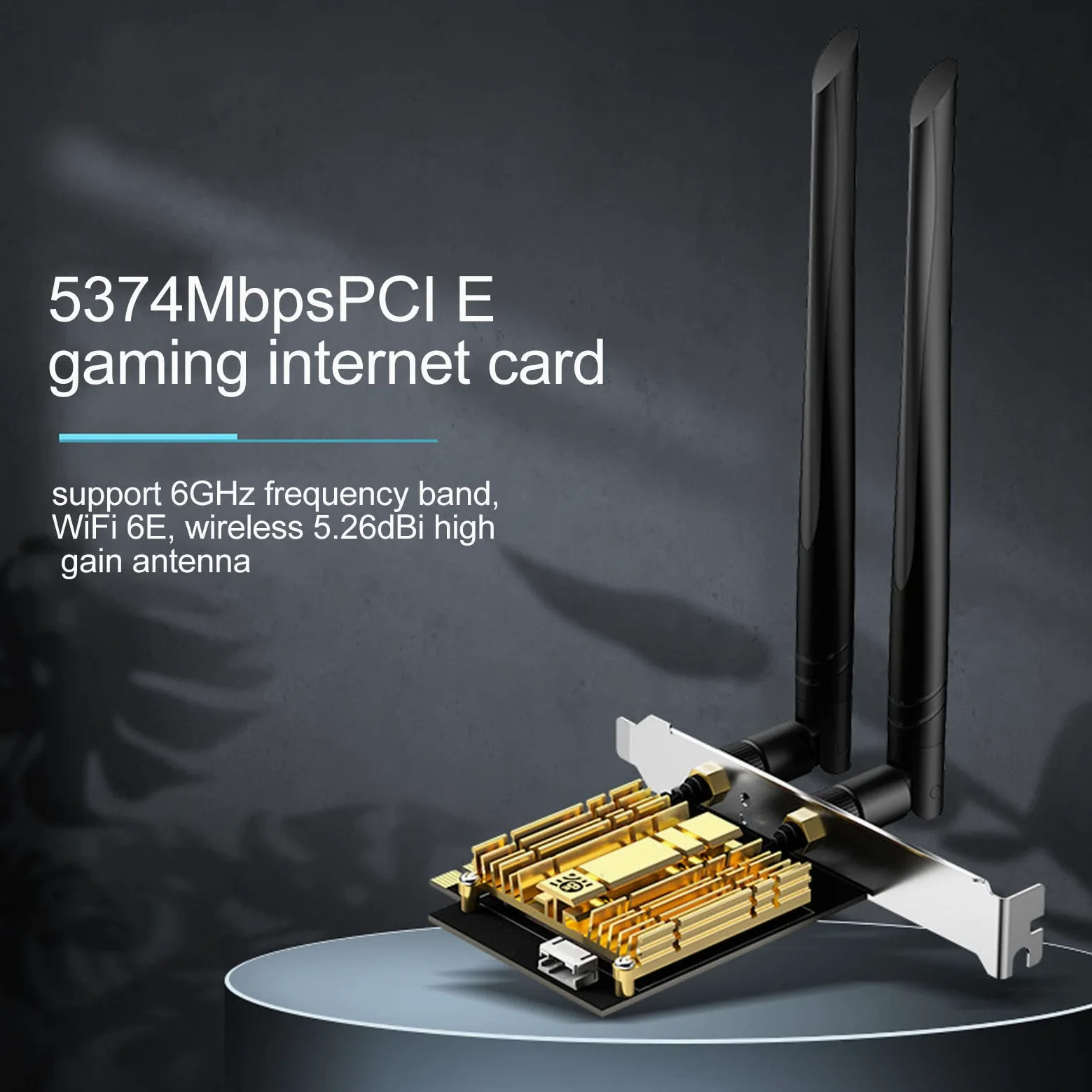 Adattatore Wireless PCI E, WIFI 6E 110 Canali, 2 Antenne 6Dbi ad Alto Guadagno, 2.4G 5.8G 6Ghz, PCI e WIFI BT 5.2, Chip Ax210 per Windows Adatto per Mouse Cuffie BT