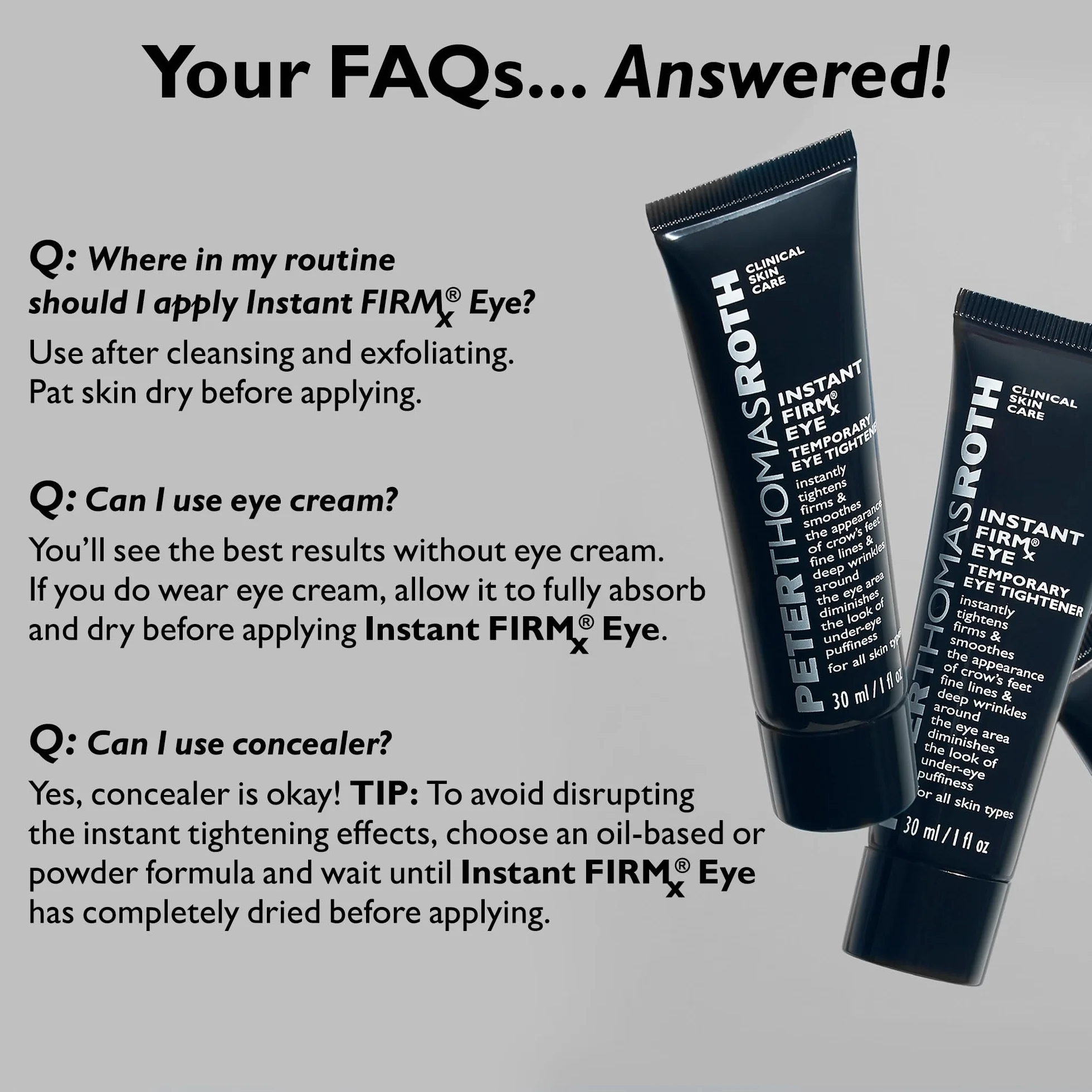 Peter Thomas Roth Instant FIRMx Eye Temporary Eye Tightener 30ml Gel Contorno Occhi Lifting Istantaneo