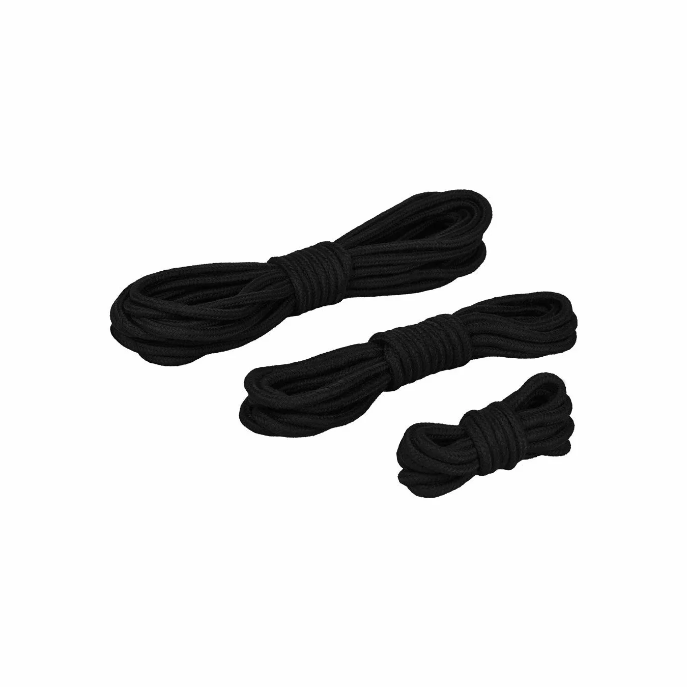 Set di corde bondage 3 pezzi | Corde BDSM per coppie | Lunghezze 3,5 m e 10 m | Robuste e morbide | Nero