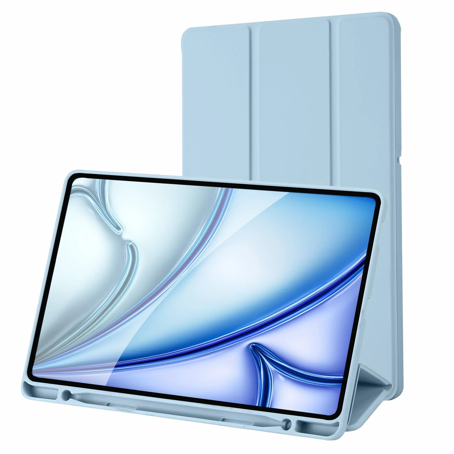 Samsung Galaxy Tab S6 Lite 10.4 Cal Cover Custodia 2024 2022 2020 con Portapenne Azzurro