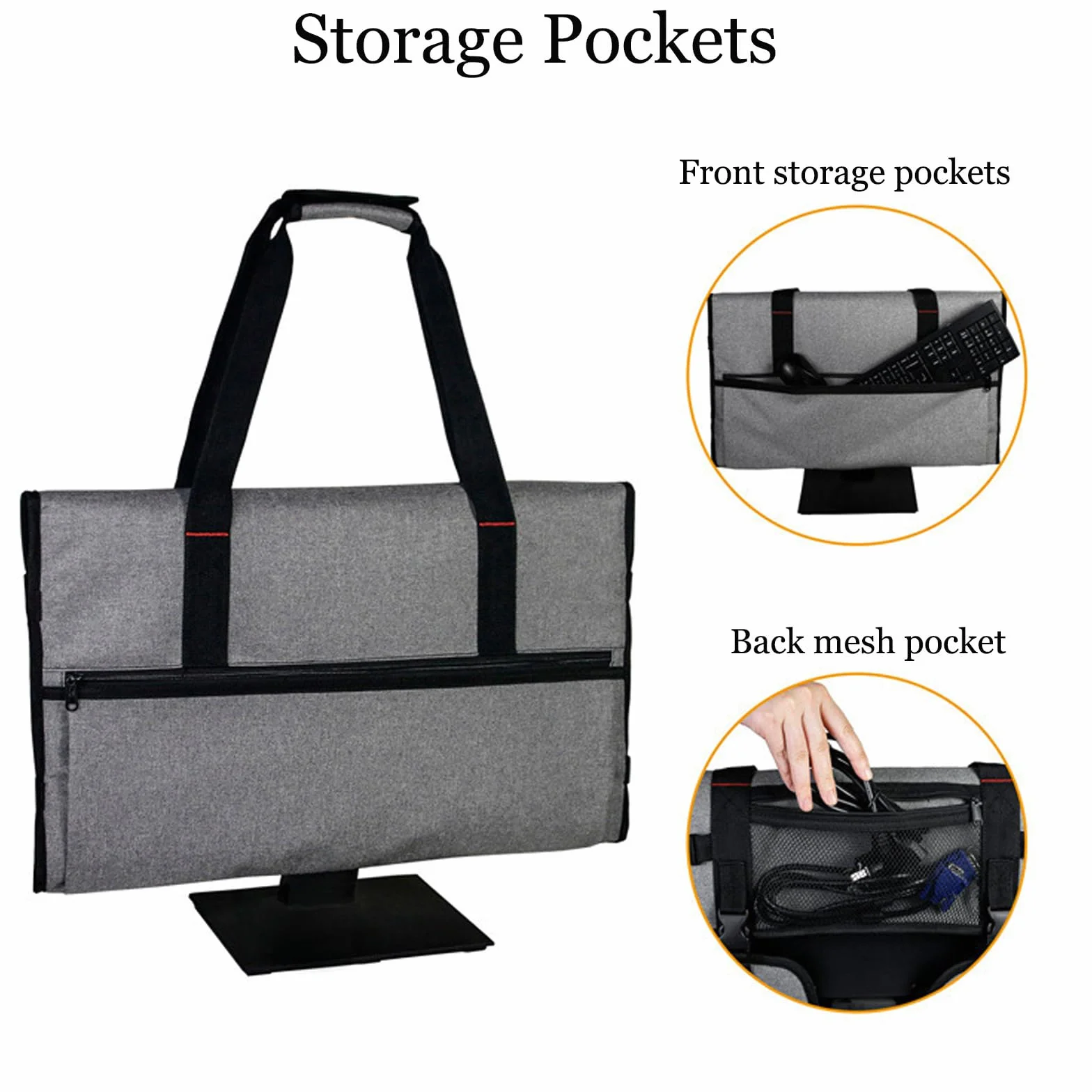 iFCOW Borsa per computer desktop, 24 pollici, portatile, per computer desktop, con maniglia