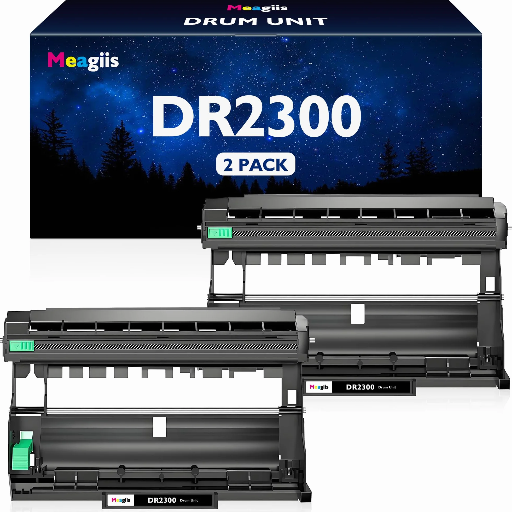 DR2300 DR-2300 Unità del tamburo Compatibile per Brother DR2300 DR-2300 tamburo per Brother HL-L2300D HL-L2340DW HL-L2360DW DCP-L2520DW DCP-L2540DN MFC-L2700DW MFC-L2720DW MFC-L2740DW(2 PACK)