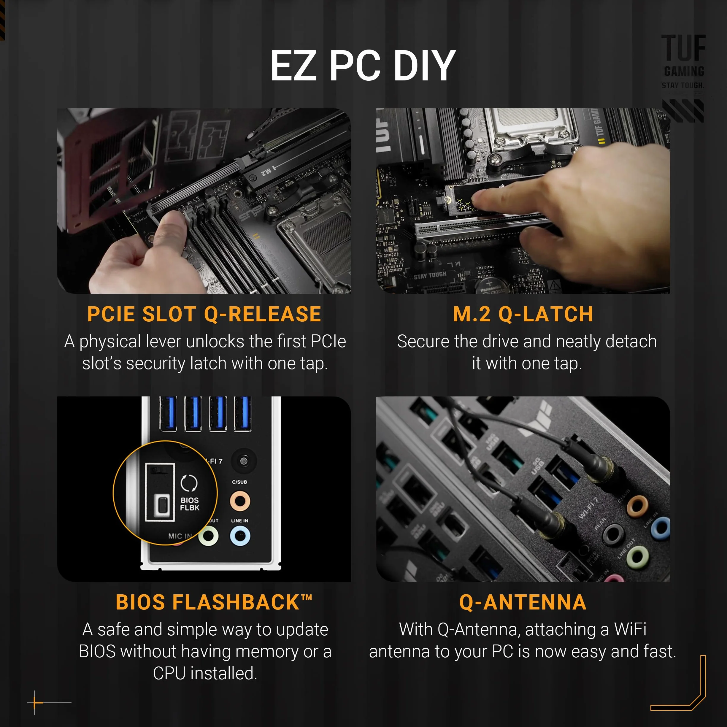 ASUS TUF Gaming B850-Plus WiFi, Scheda Madre AMD ATX, 14+2+1 Fasi Alimentazione, Slot DDR5, PCIe 5.0, 3 slot M.2, WiFi 7, Ethernet Realtek 2,5 GB, USB-C da 20 Gbps, BIOS Flashback e Aura Sync