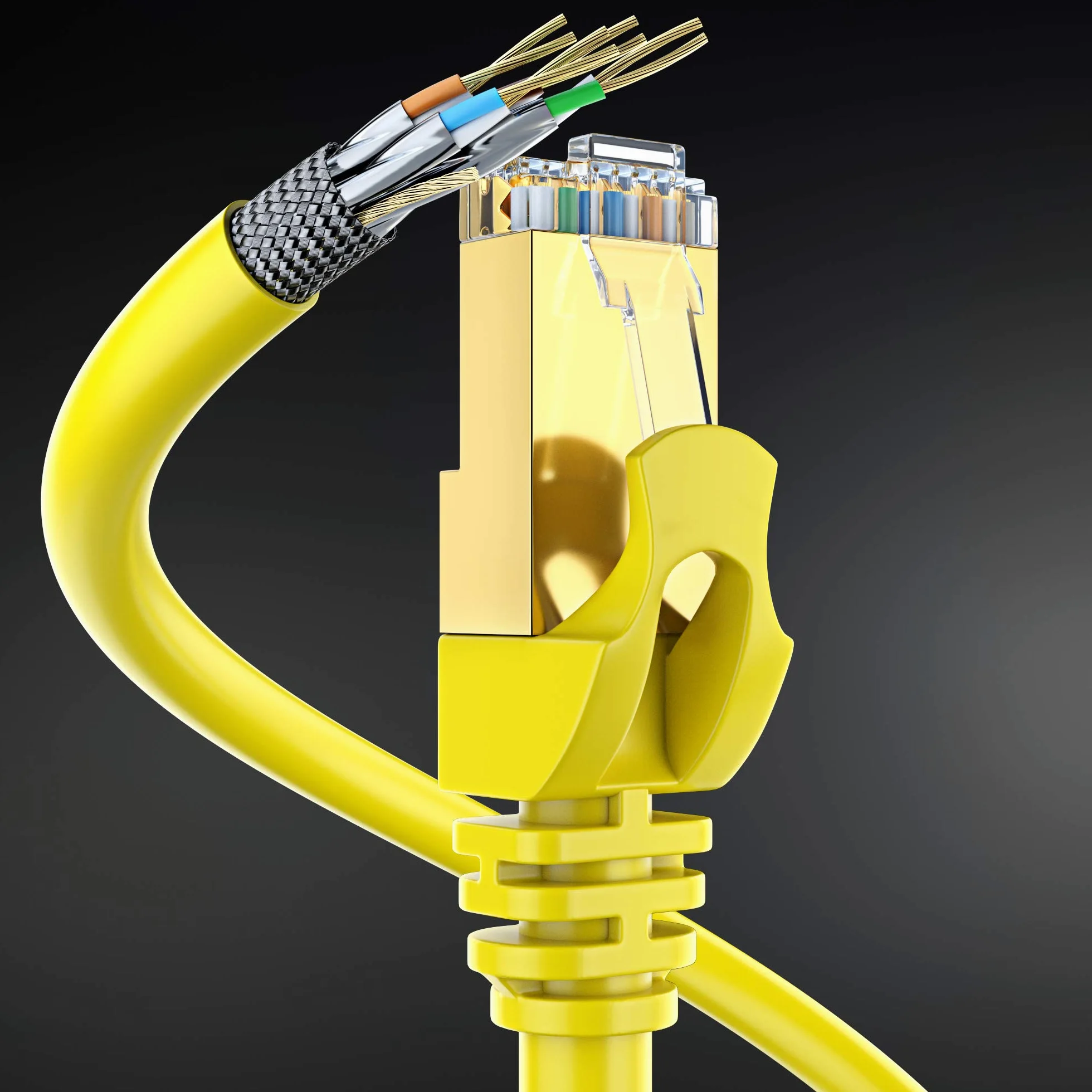 Cavo Ethernet Cat 7 da 30,5 m, cavo patch ad alta velocità Cat7 Internet e LAN di rete, connettori RJ45, perfetto per giochi, streaming e altro (giallo)