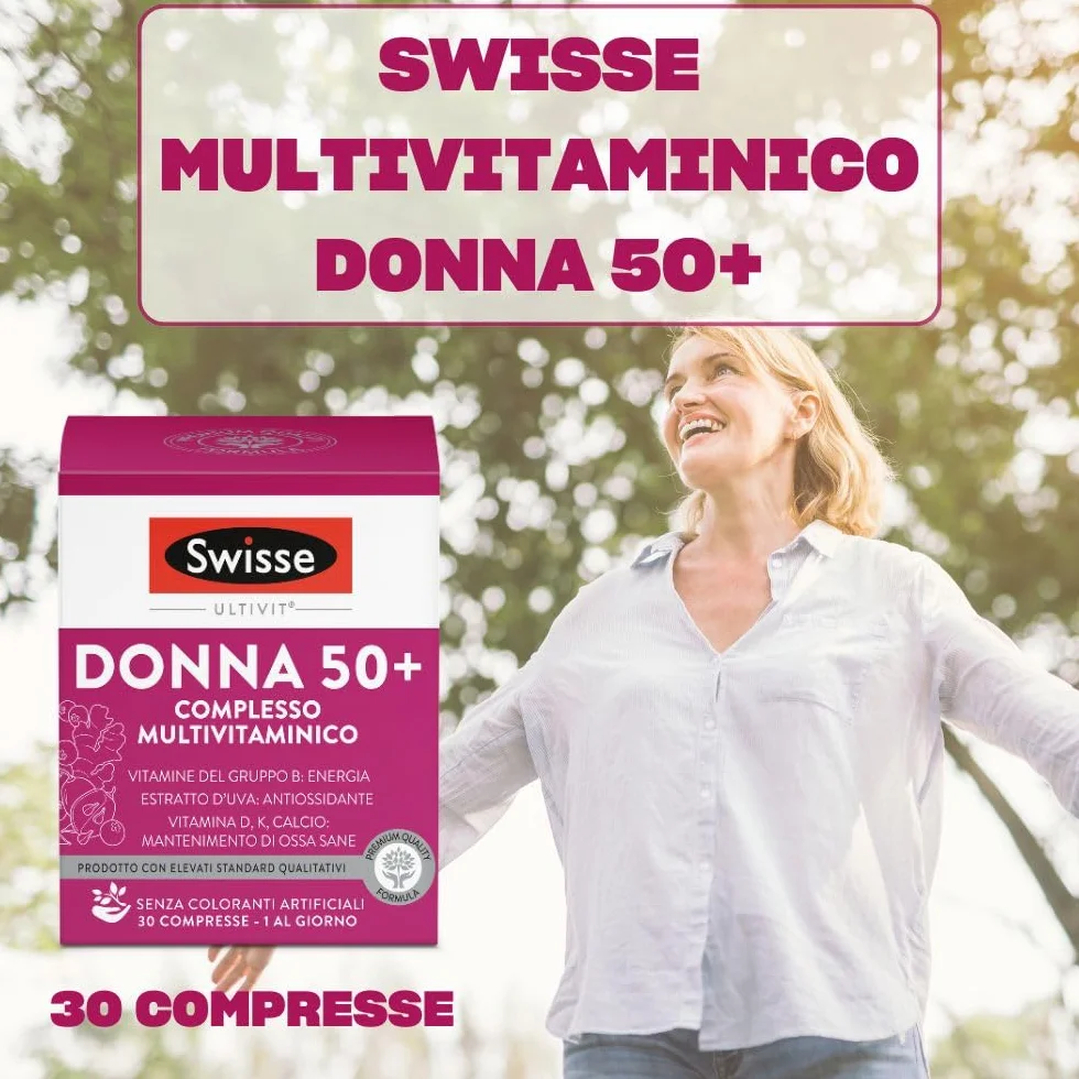 Swisse Multivitaminico Donna 50+ Integratore Alimentare 30 Compresse