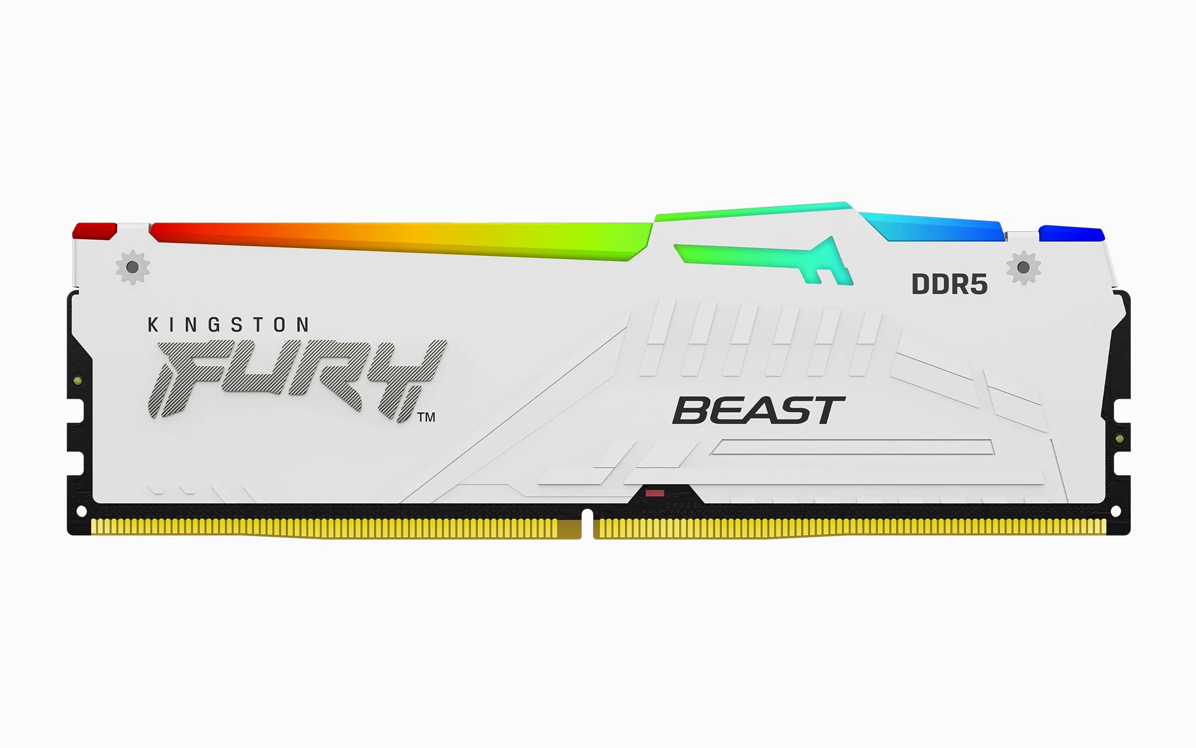 Kingston FURY Beast Bianco RGB 32GB (2x16GB) 5600MT/s DDR5 CL36 DIMM Memoria Gaming per Computer Fissi Kit da 2 AMD EXPO/ Intel XMP - KF556C36BWEAK2-32
