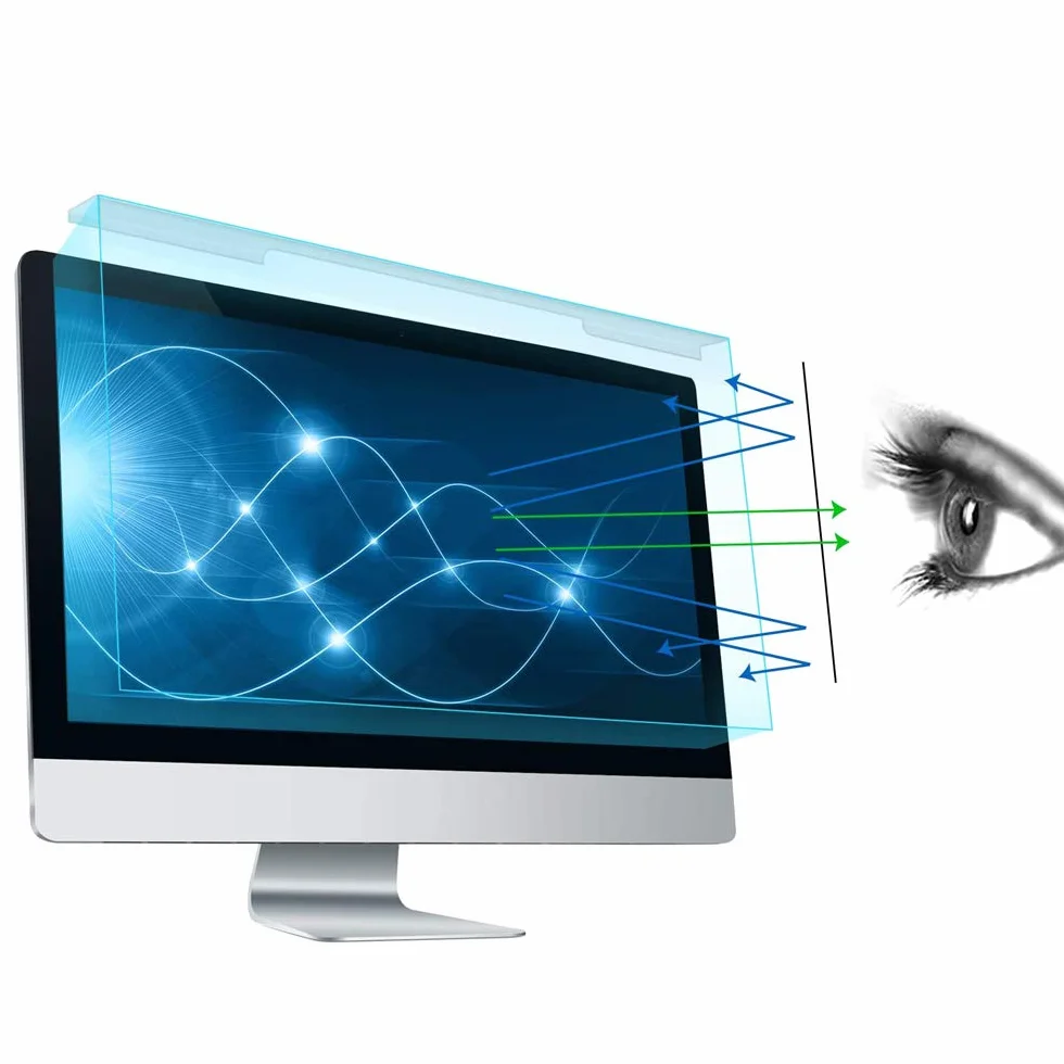 FiiMoo 20-22 Pollici Computer Universale Filtro Anti Luce Blu, Pellicola Filtrante Anti-UV per la Protezione degli Occhi per Monitor & Desktop PC 20, 21,5, 22 Pollici (19.88 x 12.59 inch/16:9/16:10)