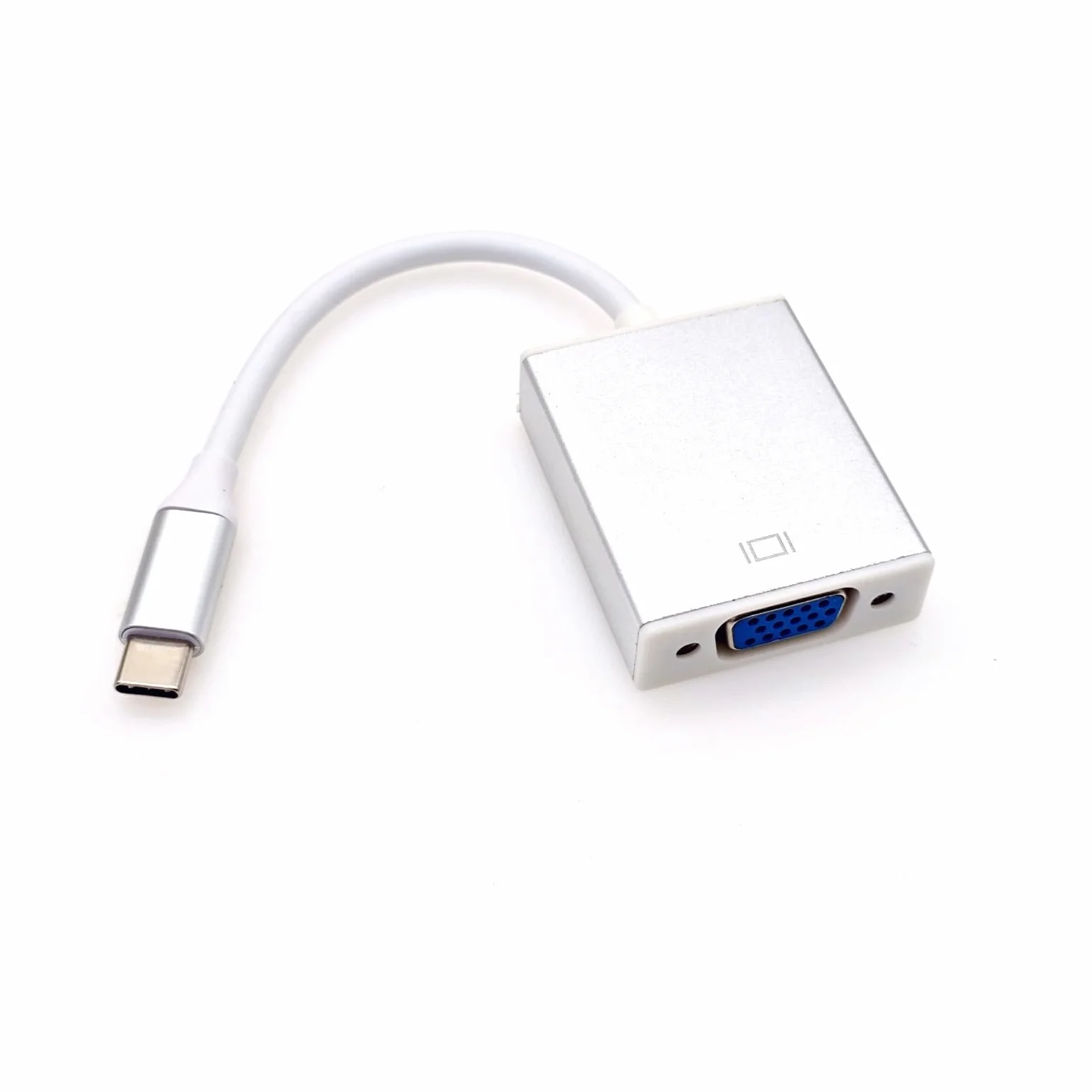USB C do VGA Adapter, USB 3.1 Type C Thunderbolt 3/4 Mężczyzna do VGA Kobieta, dla MacBook Pro, iPhone 16 15 Pro/Max, iPad, Lenovo, Projektor