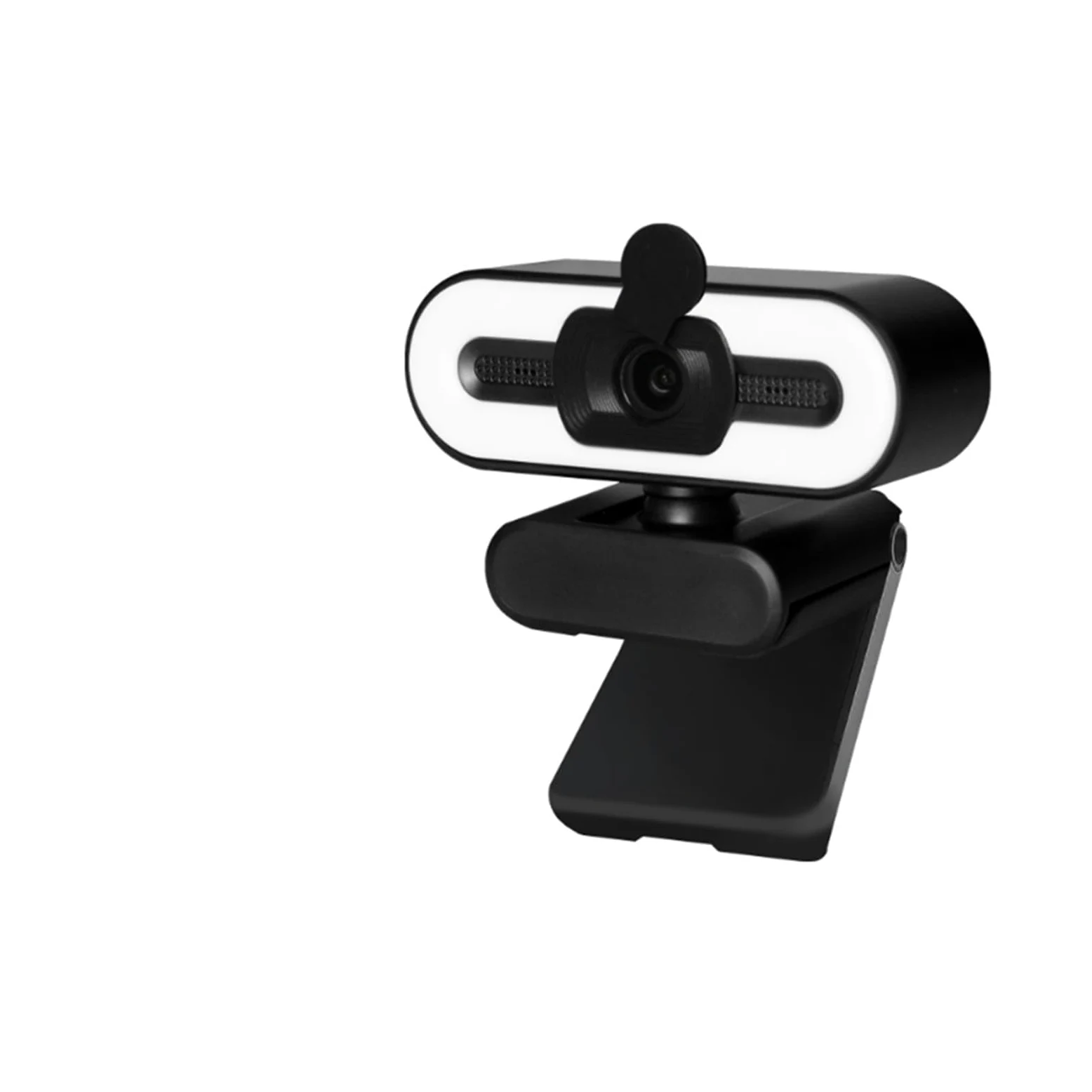 Webcam 1080P 4K Full HD con Luce di riempimento ad Anello Laptop PC Computer Trasmissione in Diretta Video Web Cam con Microfono Telecamere rotanti(4K with Holder)