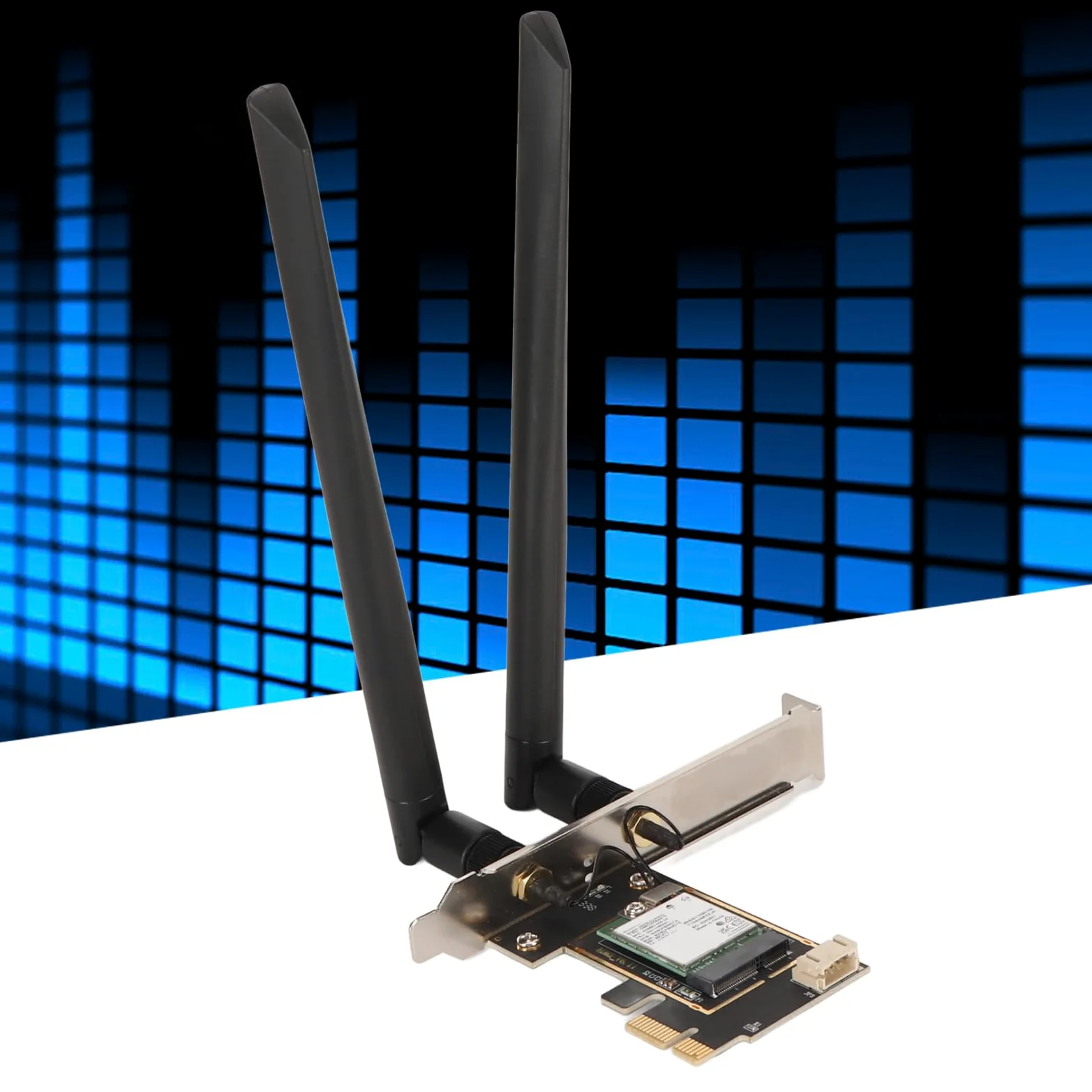 Scheda PCIe WIFI 7 per PC Desktop, Scheda WIFI 7 2.4G 5G 6G Tri Band Scheda di Rete Interna Adattatore Wireless 8774Mbps Adattatore Scheda di Rete Wireless per PC Desktop