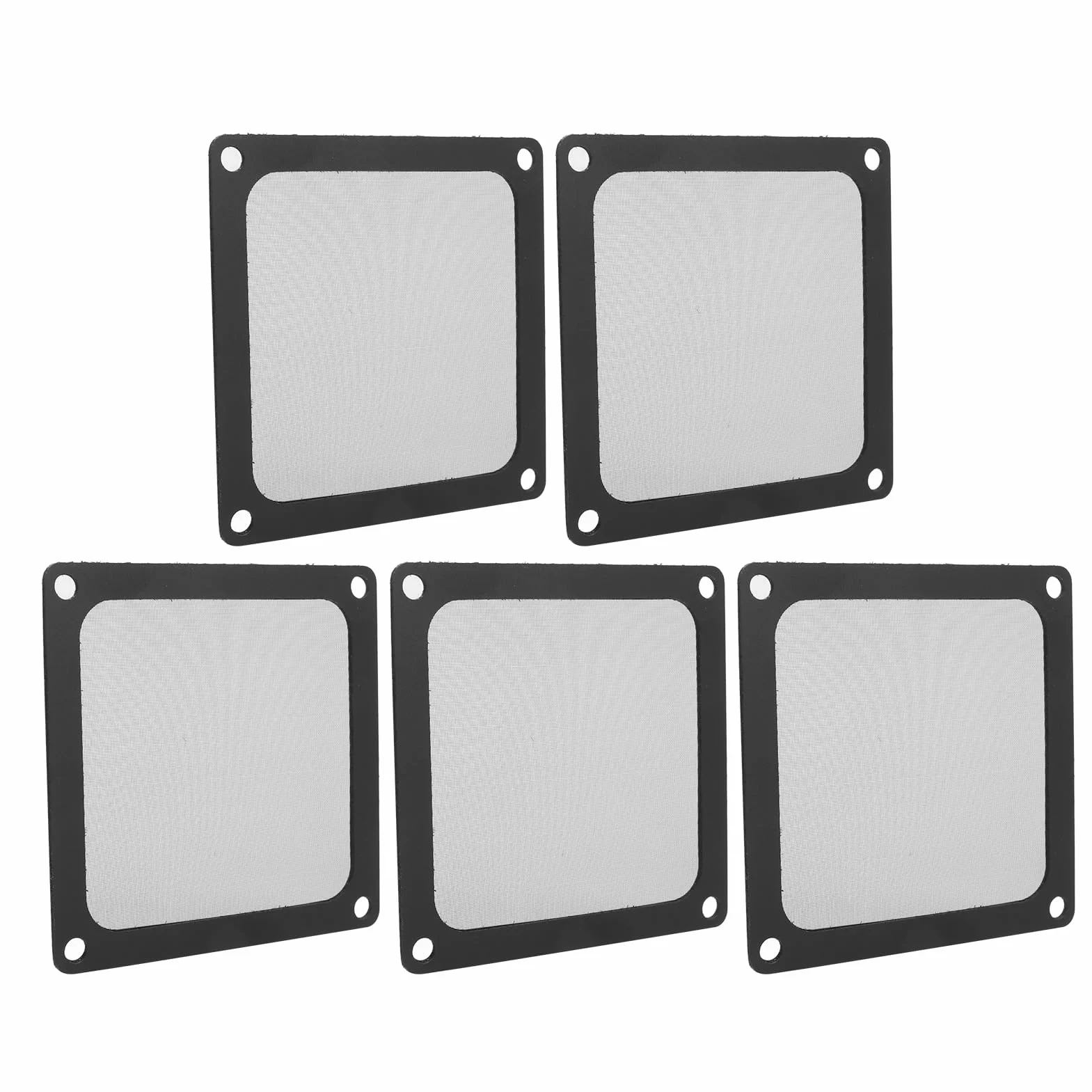 Filtro Antipolvere per Custodia PC, 5 Pezzi 80x80mm Ventola per Computer Filtro Antipolvere Mesh Telaio Magnetico Griglie di Copertura Filtro Antipolvere Nero