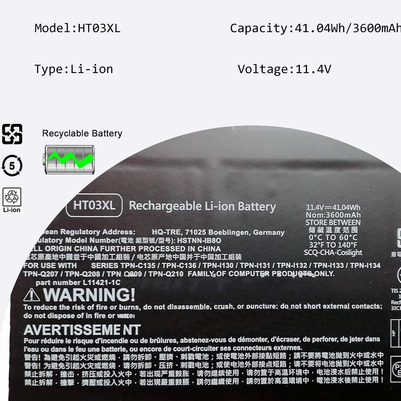 INFOELETTRONICA Batteria Sostitutiva Premium per PC Portatile HP 15-dw0120n 15-dw0057nl Celle ad Alta Capacità, Lunga Durata Batteria di Ricambio per Notebook HP Serie 15-dw con Sicurezza Certificata