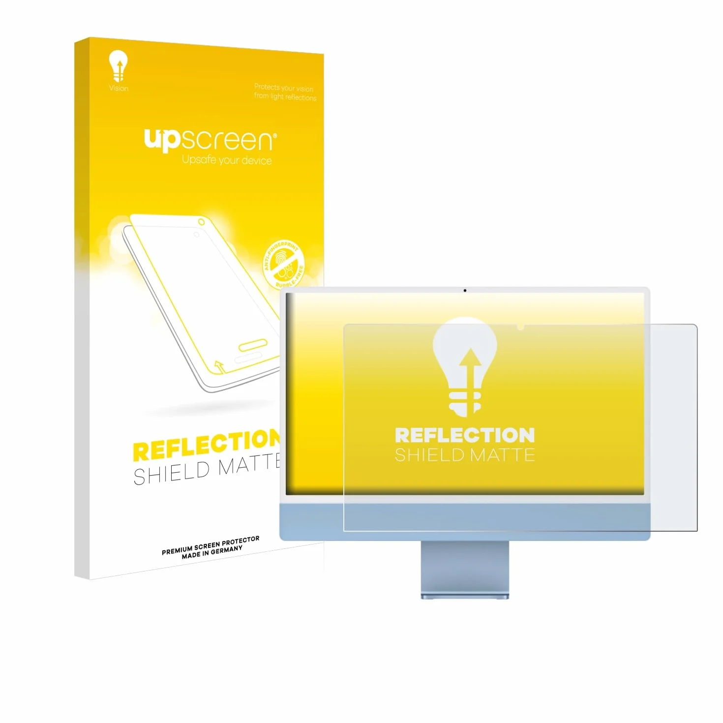 upscreen Pellicola Protettiva Opaca per Apple iMac 24" 2021-2024 Protezione Proteggi Schermo – Antiriflesso, Anti-Impronte