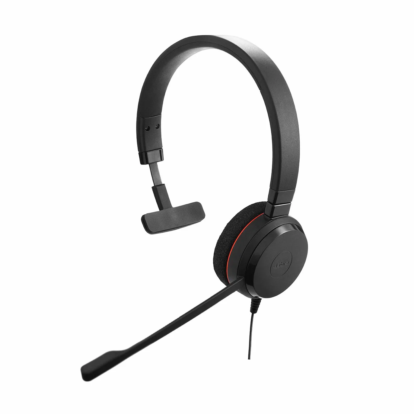 Jabra Evolve 20 Cuffie Mono, Certificate per Microsoft Teams, Softphone VoIP, con Funzione Noise Cancelling, Cavo USB con Controller, Nero