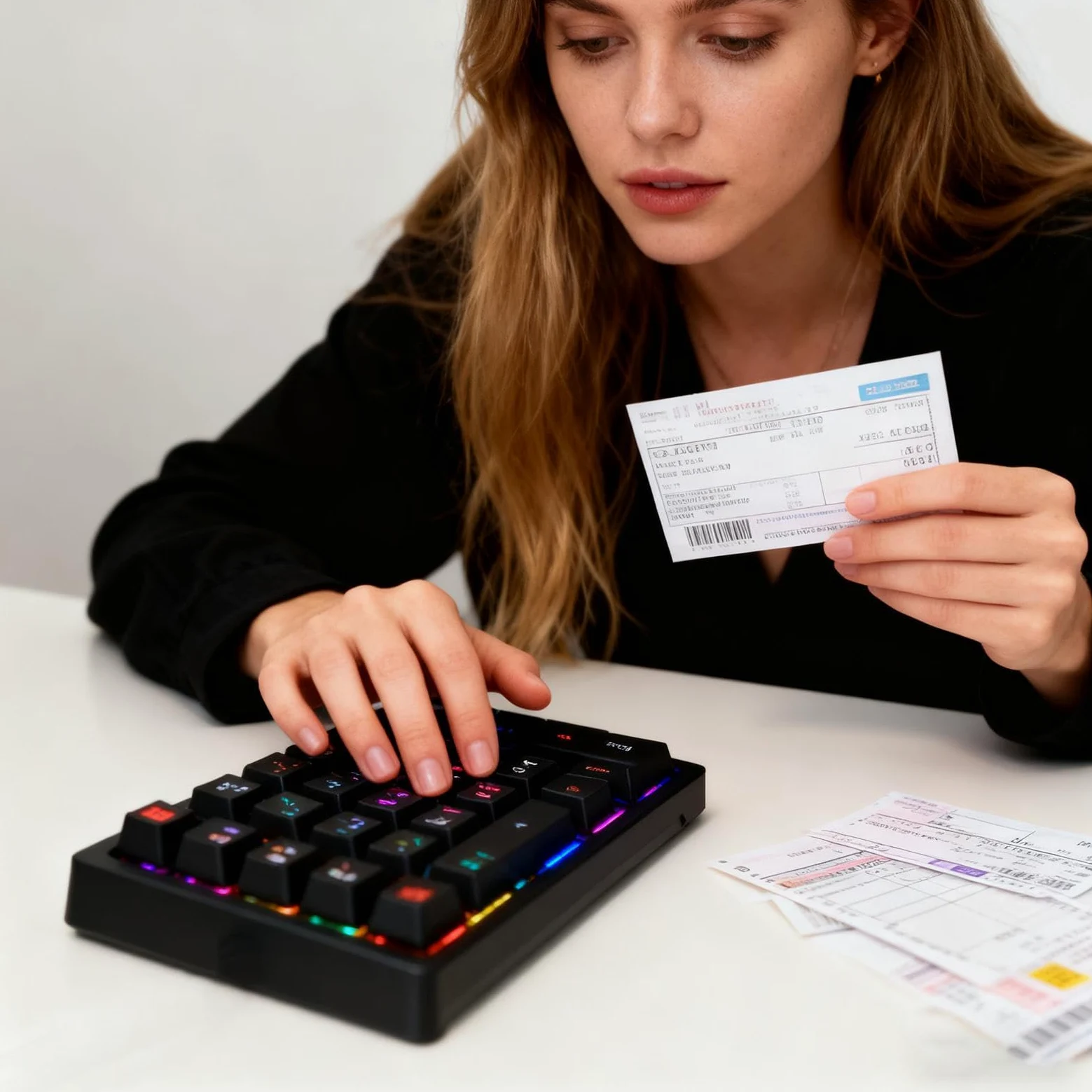 Tastierino Numerico Senza Fili Tastiera Meccanica USB e Compatta | Tastierino da 21 Tasti Portatile e Mini per Laptop, Desktop, Computer e