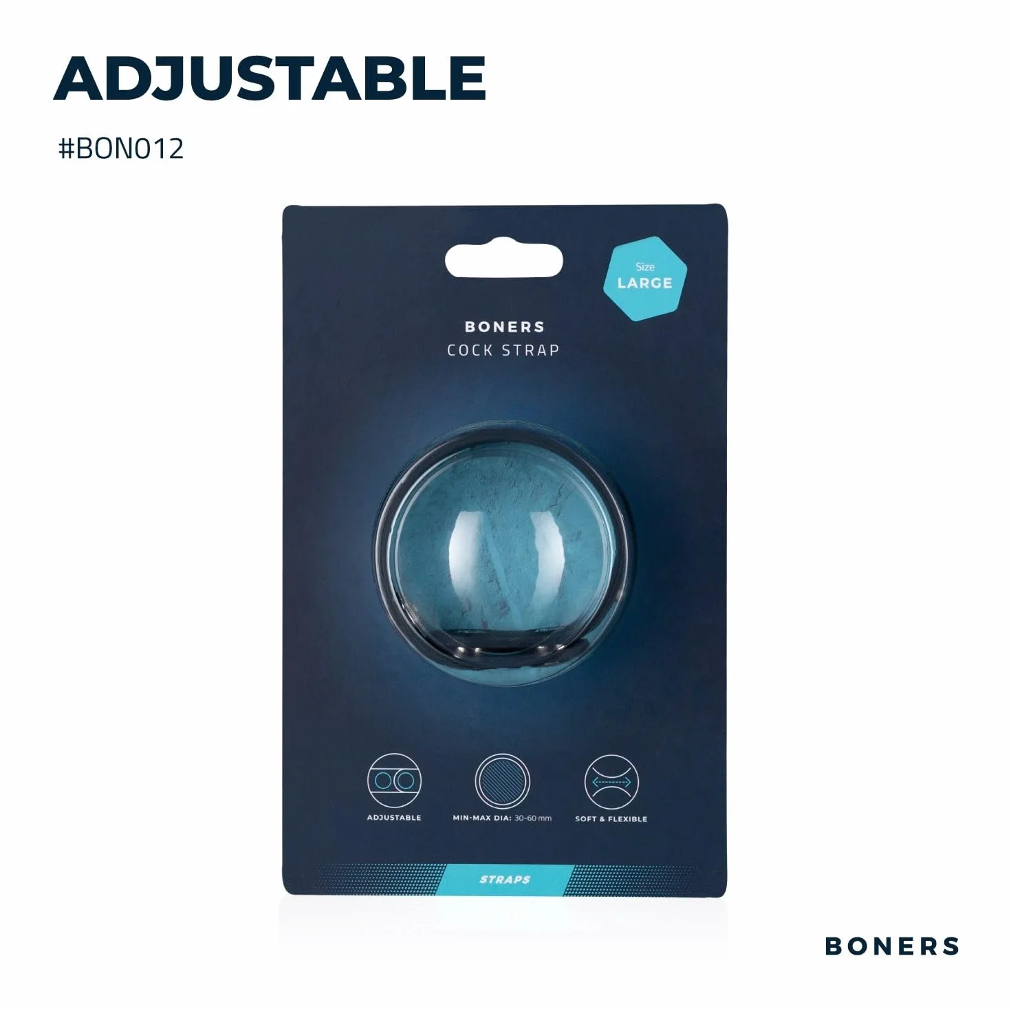 Boners Cinturino Cockring Regolabile 63 g