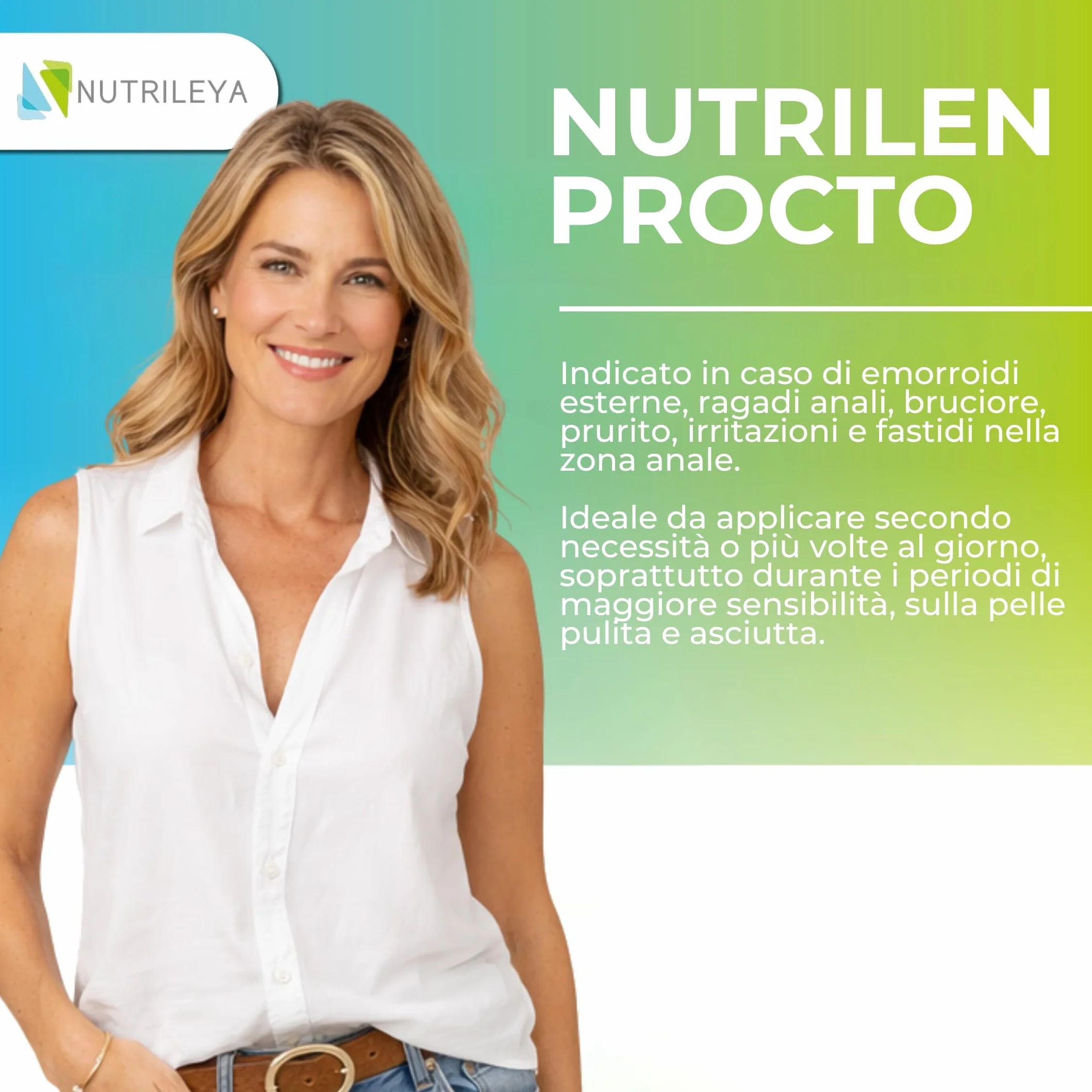 NutriLen Procto Crema Emorroidi 60ml Confezione da 2 con Amamelide Tea Tree Acido Ialuronico Made in Italy