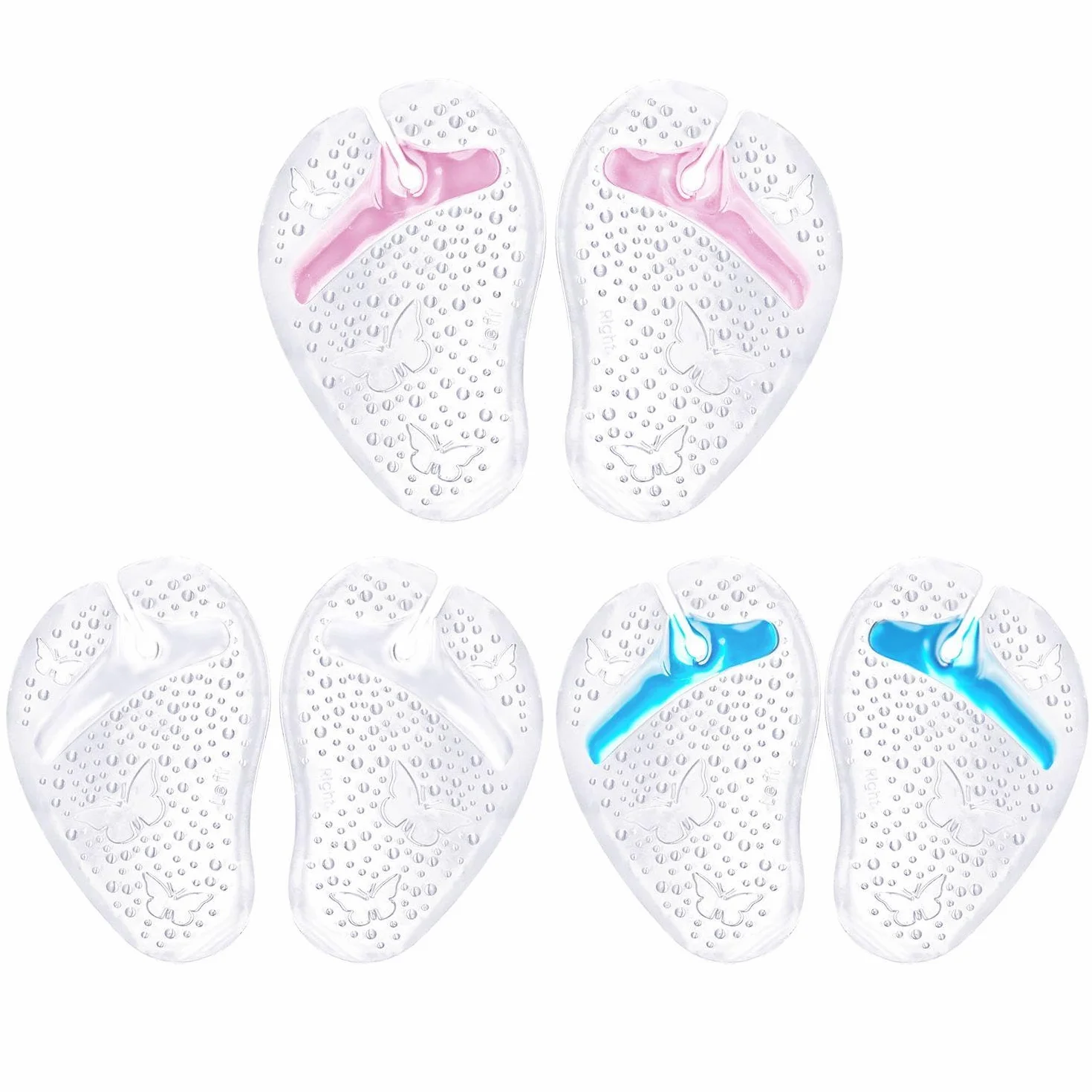 Cuscinetti per Avampiede, Protezioni Separatore per Dito, Infradito Protettivi Gel Antiscivolo