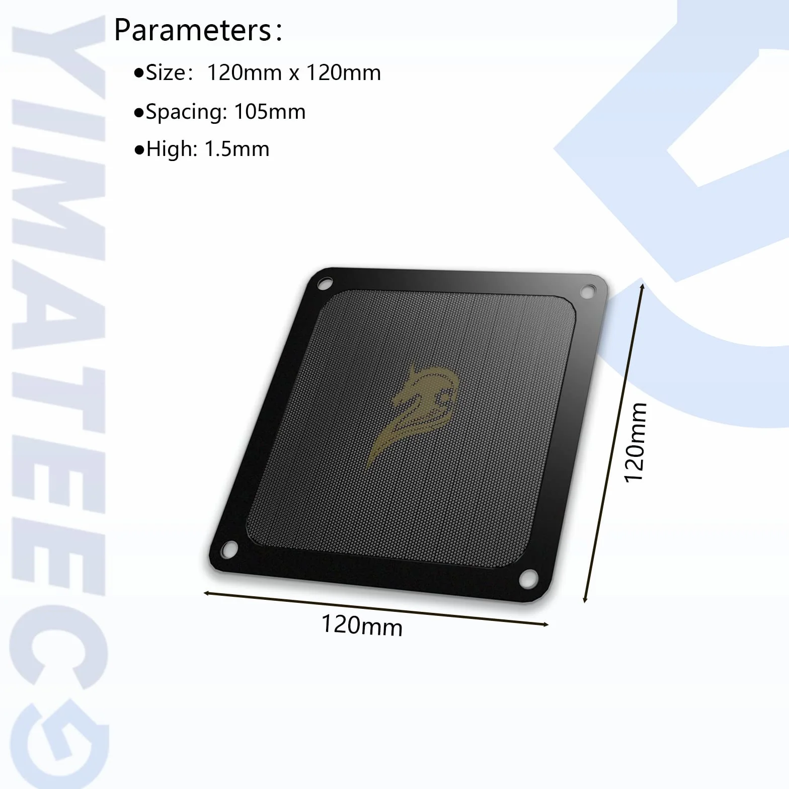 Filtro Antipolvere PC 120mm Magnetico Filtro per ventola computer Griglia a Rete Ventola di Raffreddamento PVC per Computer Case(Gentiluomo, 120 * 120 mm, 2 pezzi, Nero)
