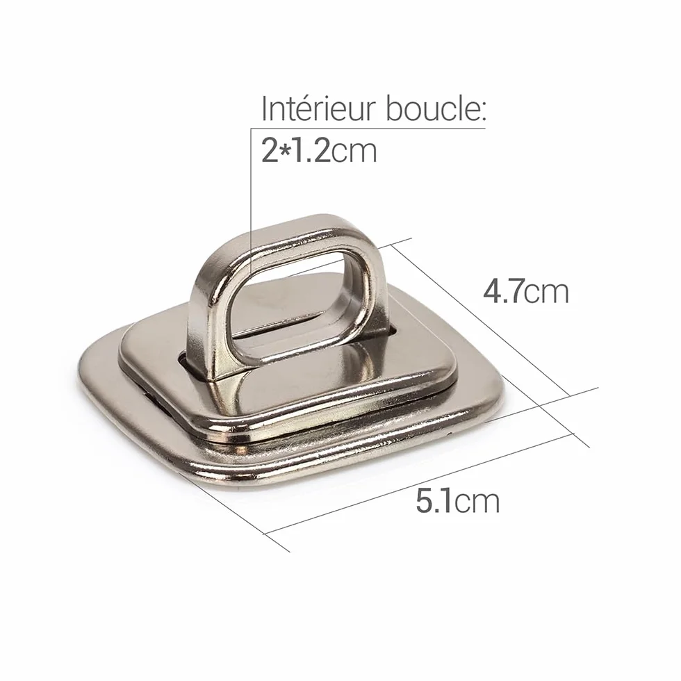 Waytex Punto di Ancoraggio per Cavo antifurto per Computer Portatile, PC, Smartphone, Tablet, Base di Ancoraggio Robusta con Anello in Acciaio Cromato