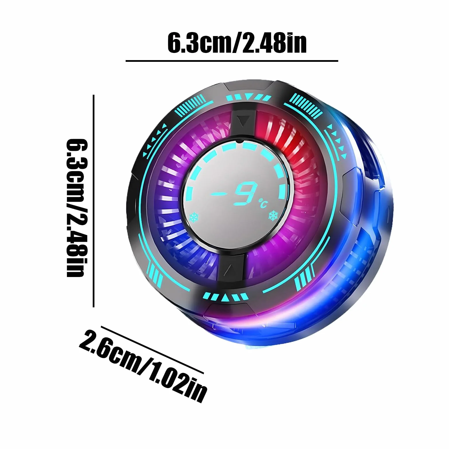 Refrigeratore per telefono - Ventola di raffreddamento a semiconduttore per telefono cellulare | Radiatore magnetico da gioco | Display digitale LED, basso rumore, nessun appannamento, accessorio