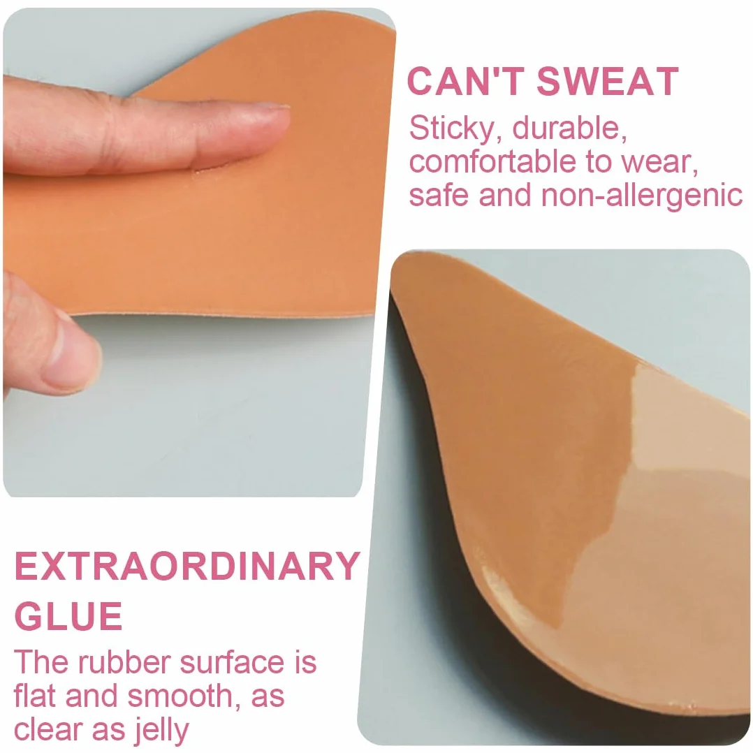 Camel Toe Correttore 2 Pezzi in Silicone, Anti Cameltoe Slip per Leggings e Jeans (Marrone)