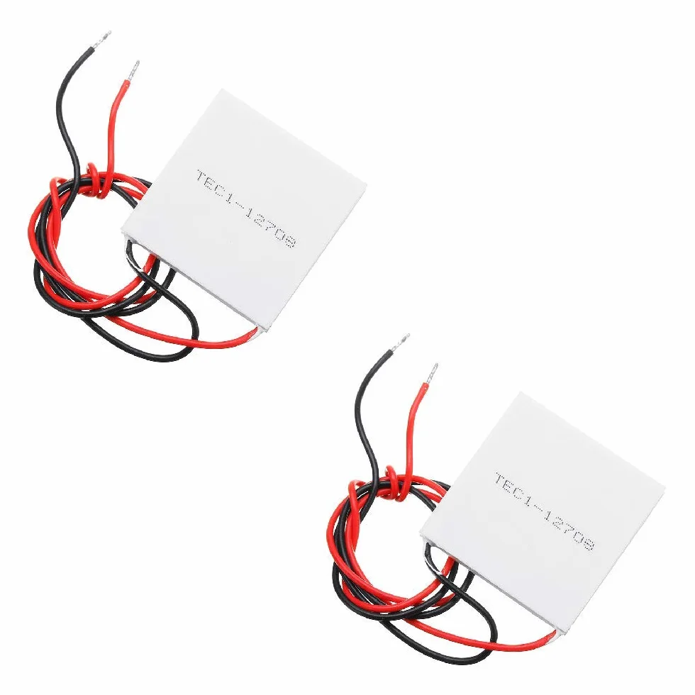2pcs TEC1-12708 40x40MM Termoelettrico Cooler Peltier Refrigerazione Piastra