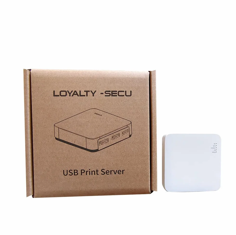 USB Network Print Server 3 porte WiFi per più stampanti USB Bianco
