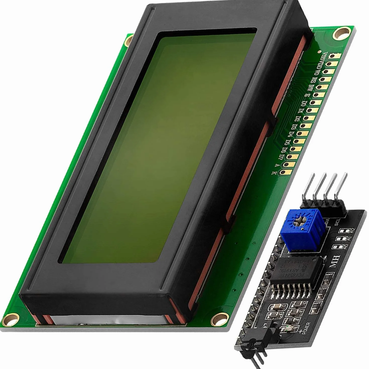AZDelivery HD44780 2004 LCD Bundle Display Verde 4x20 Caratteri Neri con Interfaccia I2C compatibile con Arduino e Raspberry Pi incluso un E-Book!