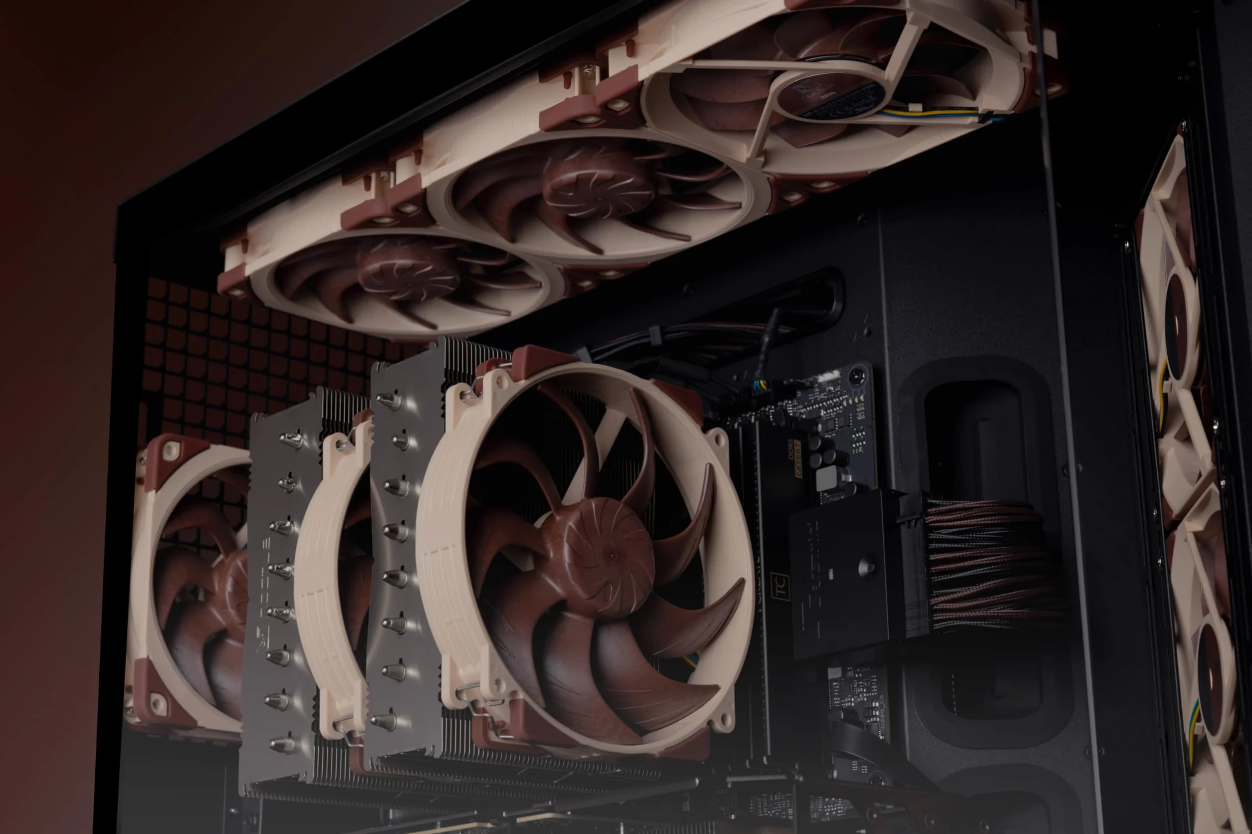 Noctua NF-A12x25 G2 PWM Sx2-PP, Set di Due Ventole per Configurazioni di Tipo Push-Pull e Fianco a Fianco (Marrone)