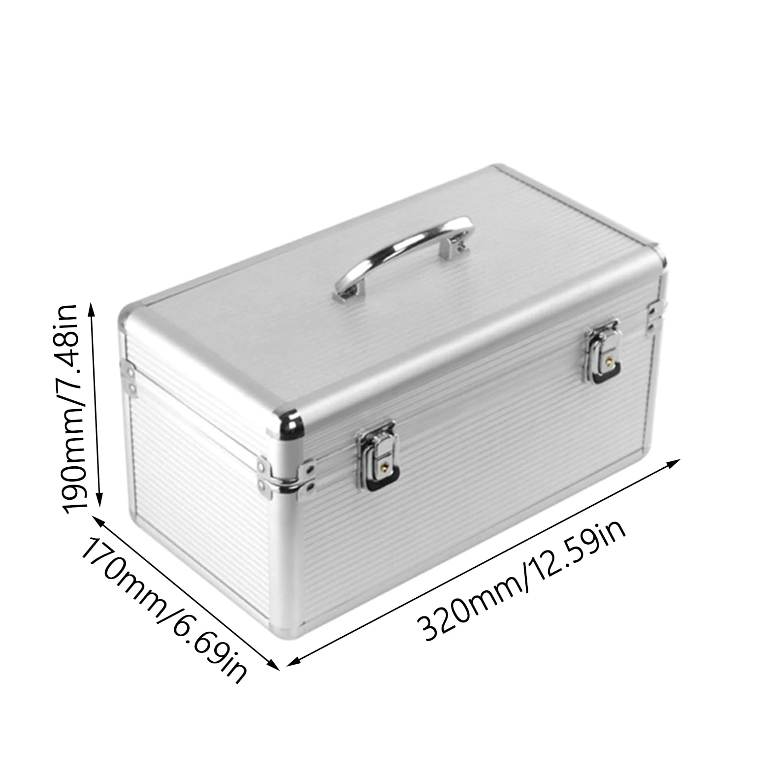 Custodia per hard disk in alluminio, 8 x 3,5 e 6 x 2,5 | 10 x 3,5 pollici / 8 x 3,5 pollici e 6 x 2 hard disk portatili per classificazione e archiviazione