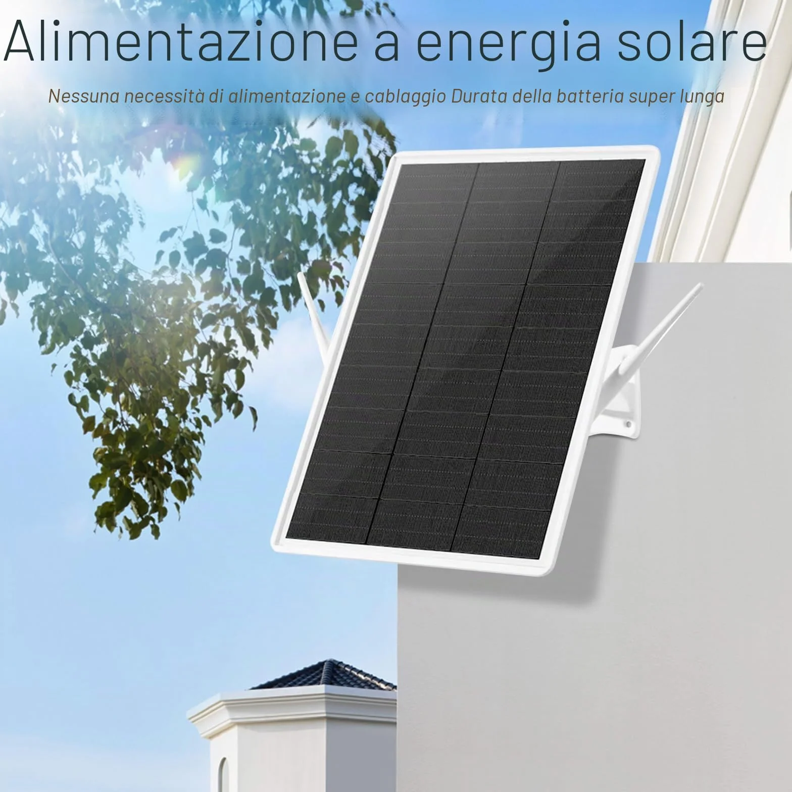 Ripetitore WLAN per esterni, batteria solare, Wi-Fi Booster WiFi Range Extender portata fino a 100 m, ripetitore WiFi da 2,4 GHz con 300 Mbit/s, punto di accesso WiFi compatibile con dispositivi da