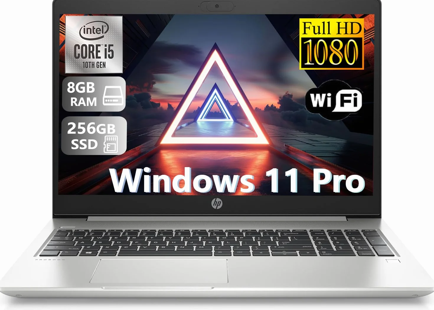 HP ProBook 450 G7 Laptop, Intel Core i5-10210U, 15.6" Full HD, 8GB RAM, 256GB SSD, Tastiera Giapponese QWERTY, Windows 11 Pro (Ricondizionato)