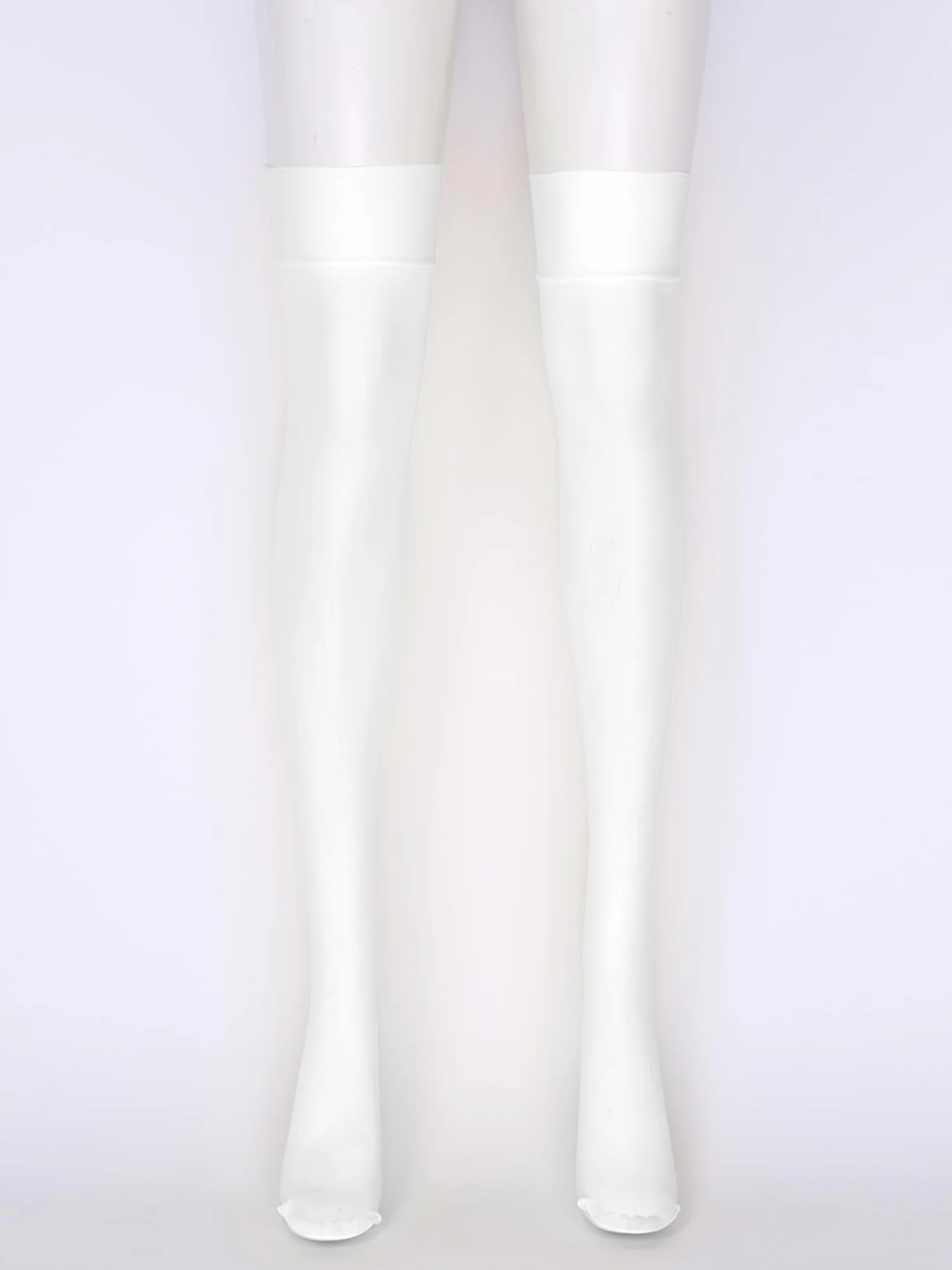 Mufeng Calze Autoreggenti Sexy Lucide Olio Lunghe Trasparenti Alte alla Coscia Donna