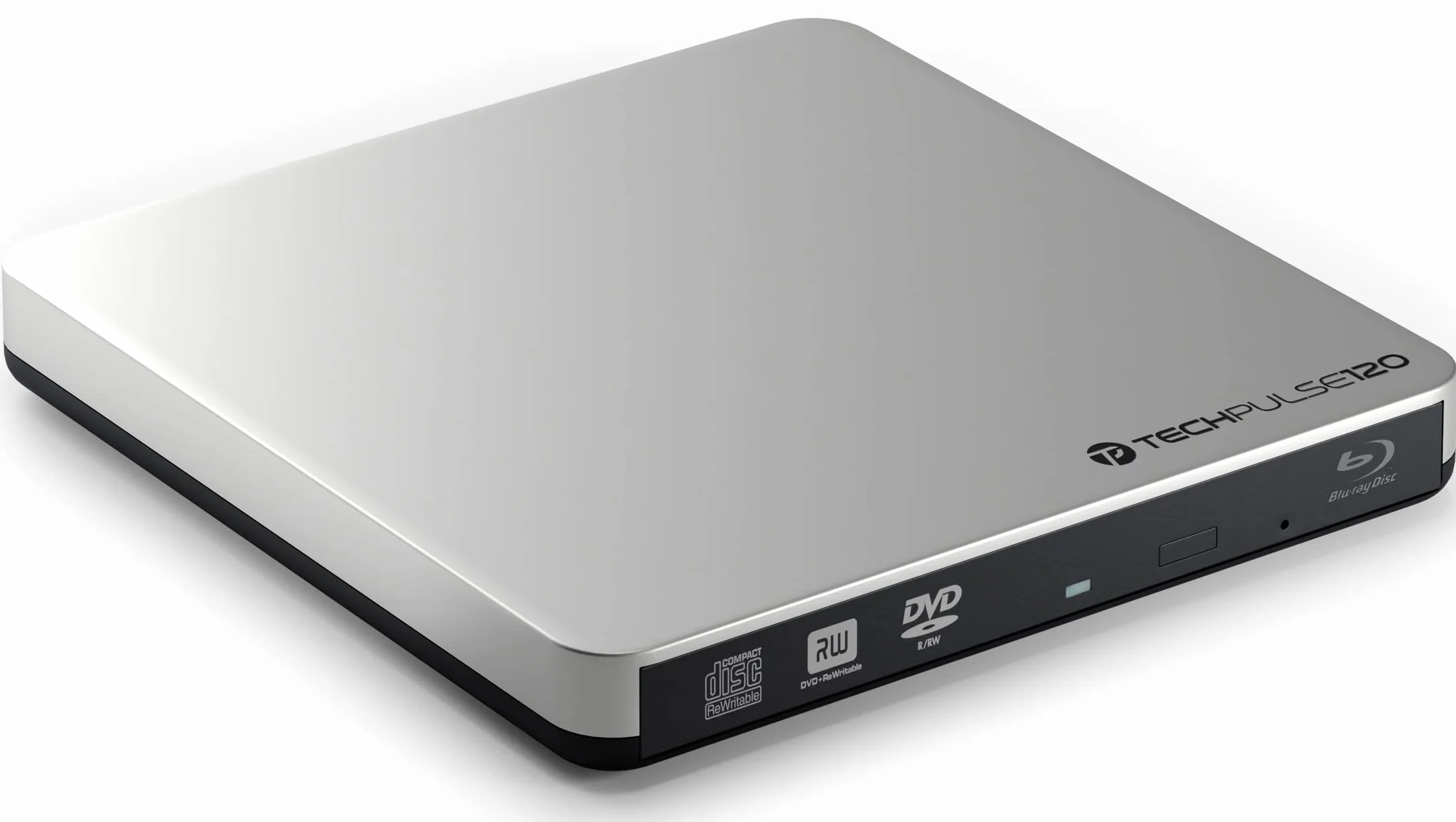 techPulse120, USB 3.0 e tipo C, masterizzatore 3D esterno per Blu-ray, Super Drive Blue-ray, BD, DVD, CD Slim, per computer, notebook, ultrabook, Windows, Mac, OS, Macbook Pro, Macbook Air