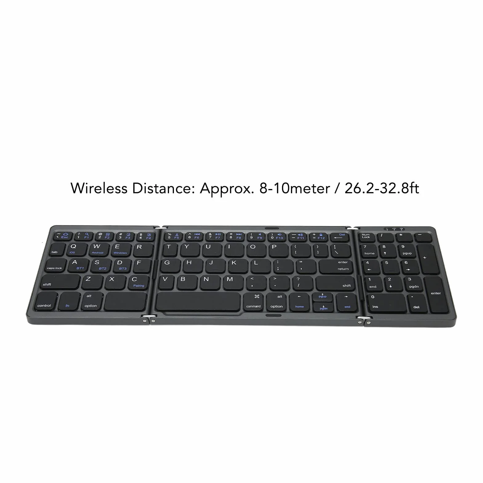 Tastiera Bluetooth Pieghevole, Tastiera Pieghevole in ABS | con tasto numerico 81 tasti Bluetooth 5.1 tipo C ricaricabile per utenti domestici in ufficio di viaggio su iOS Window
