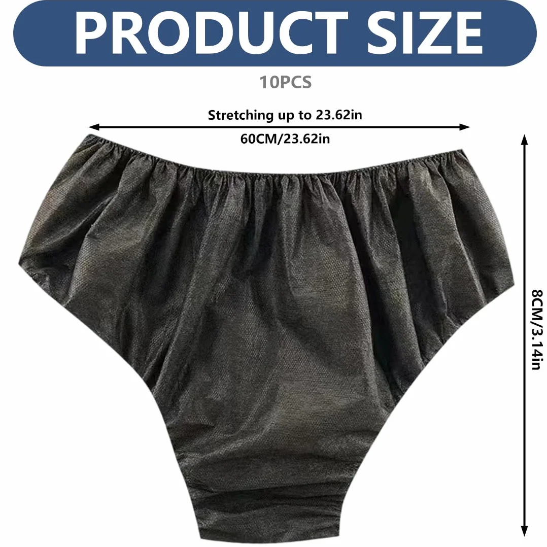 Mutande Usa e Getta Unisex in Tessuto Non Tessuto per Viaggi, Campeggio, Spa (Nero)