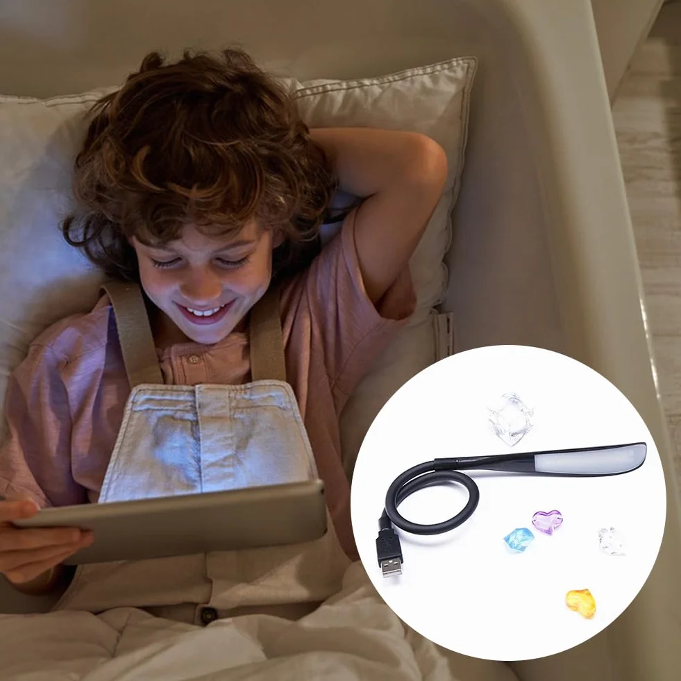 Lampada USB Per PC, Lampada USB Per PC Portatile, Lampada LED USB Per Tastiera Computer, Lampada Da Lettura Per Tastiera Del Computer, Luce USB Regolabile Per Laptop, Luce USB Portatile, Nero