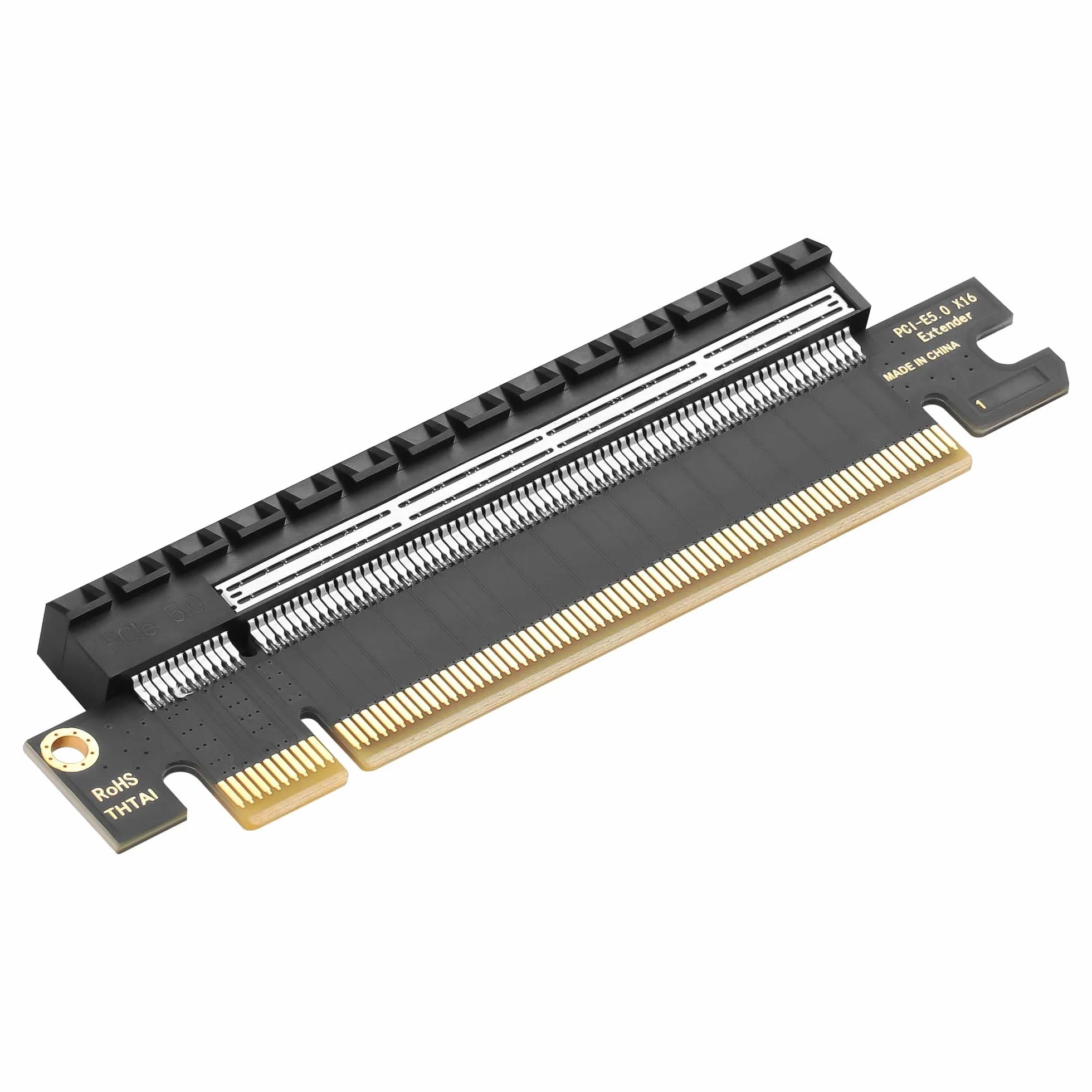 CERRXIAN Scheda riser PCIe 5.0 x16, scheda di prova di protezione slot di estensione PCI Express 5.0 16X, per computer 1U/2U/3U/4U, 180 gradi