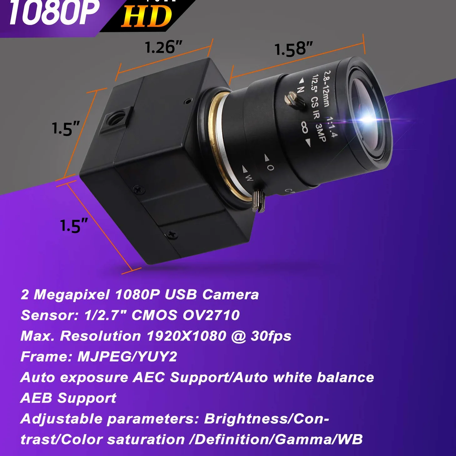 Webcam 1080P con autofocus e Microfono