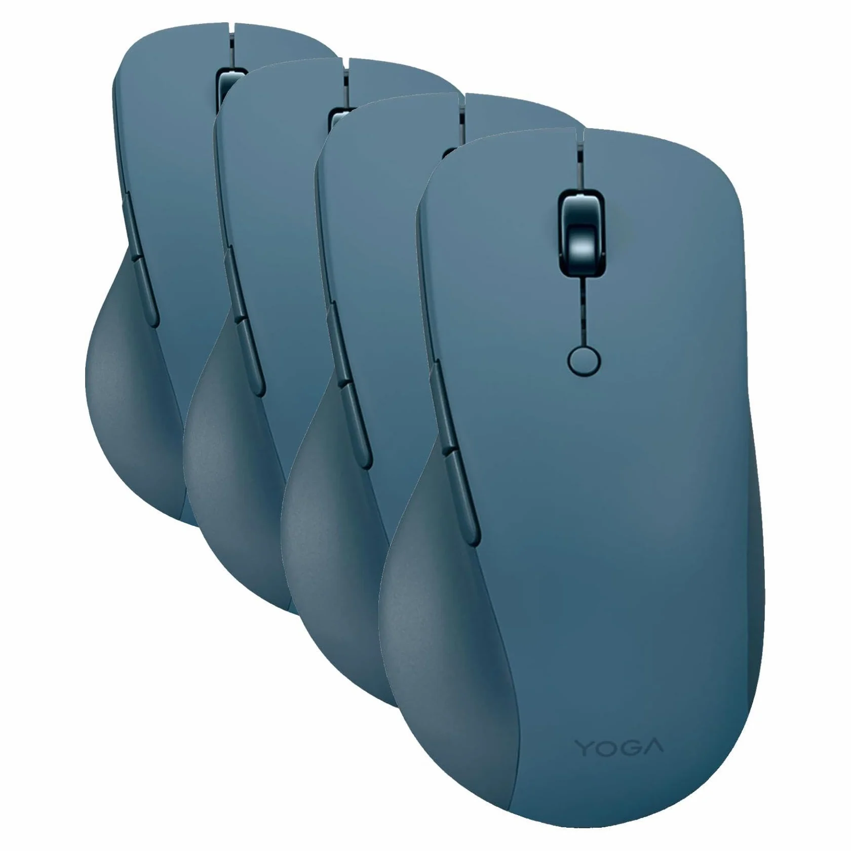 Lenovo Yoga Pro Mouse - Mouse Bluetooth Ricaricabile, Design Ergonomico per Destrimani, DPI Regolabile fino a 4000, Clic Silenziosi, Autonomia fino a 3 Mesi, per PC/Laptop/Windows/macOs - Tidal Teal